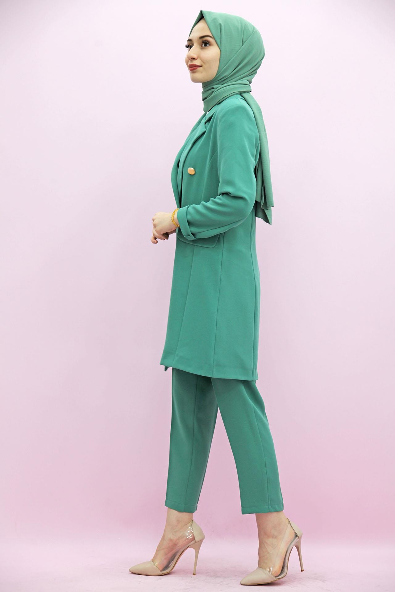 Blazer Ceket Takım Mint