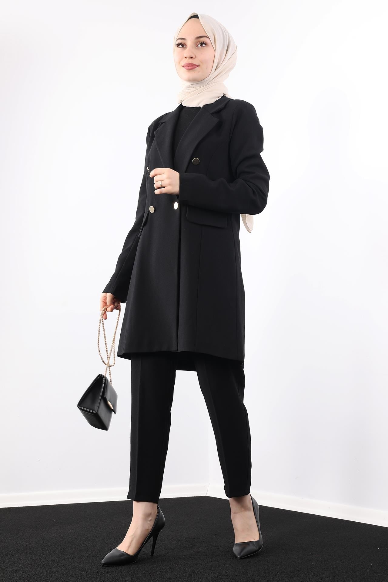 Blazer Ceket Takım Siyah
