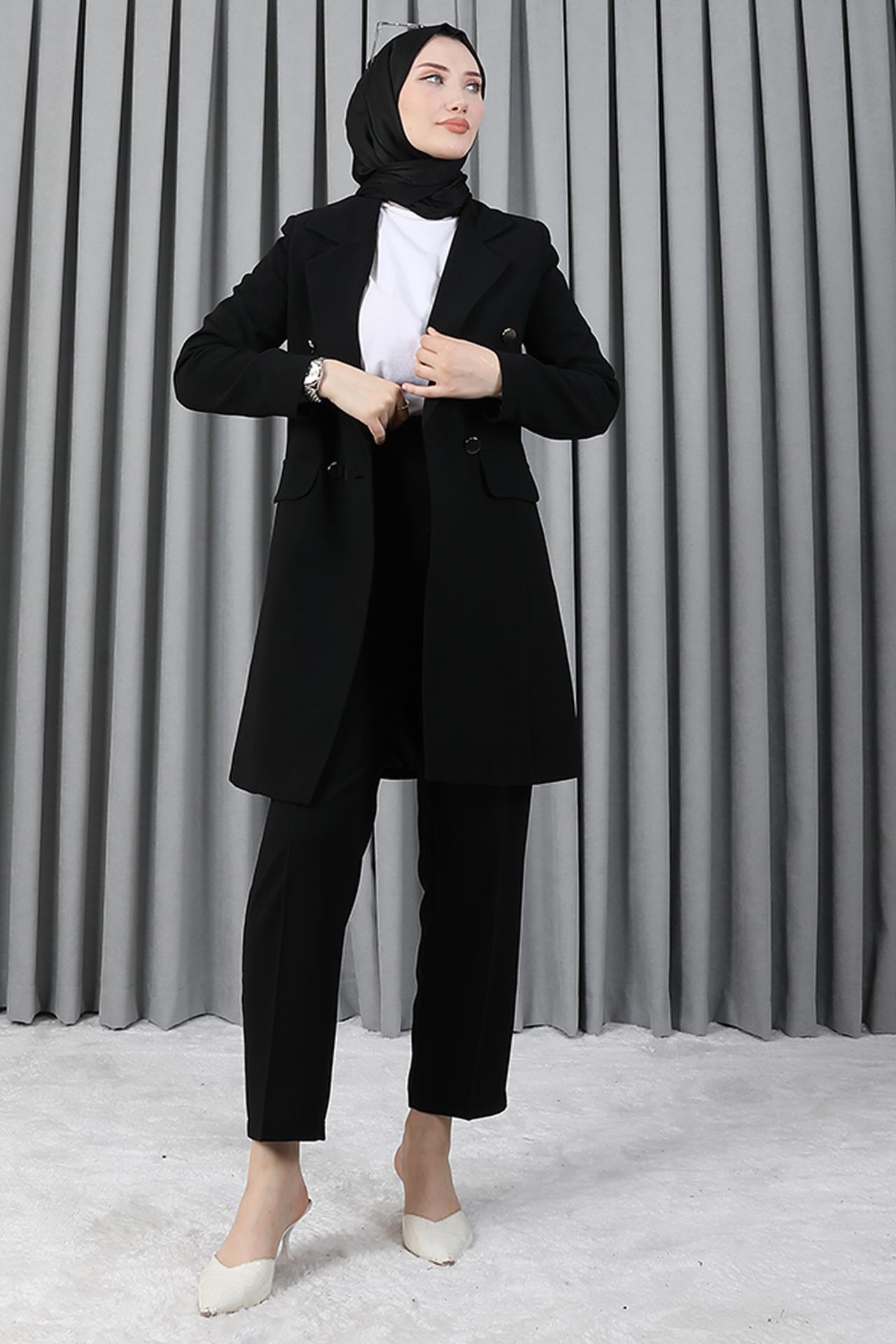 Blazer Ceket Takım Siyah