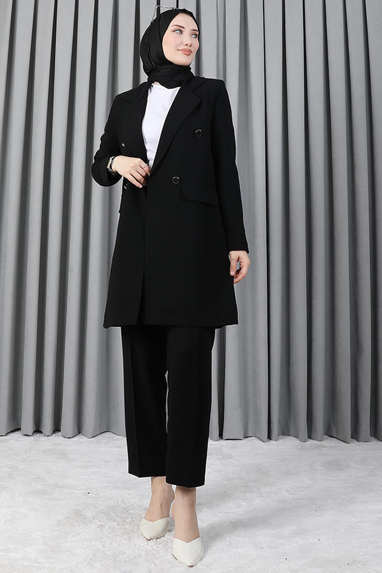 Blazer Ceket Takım Siyah