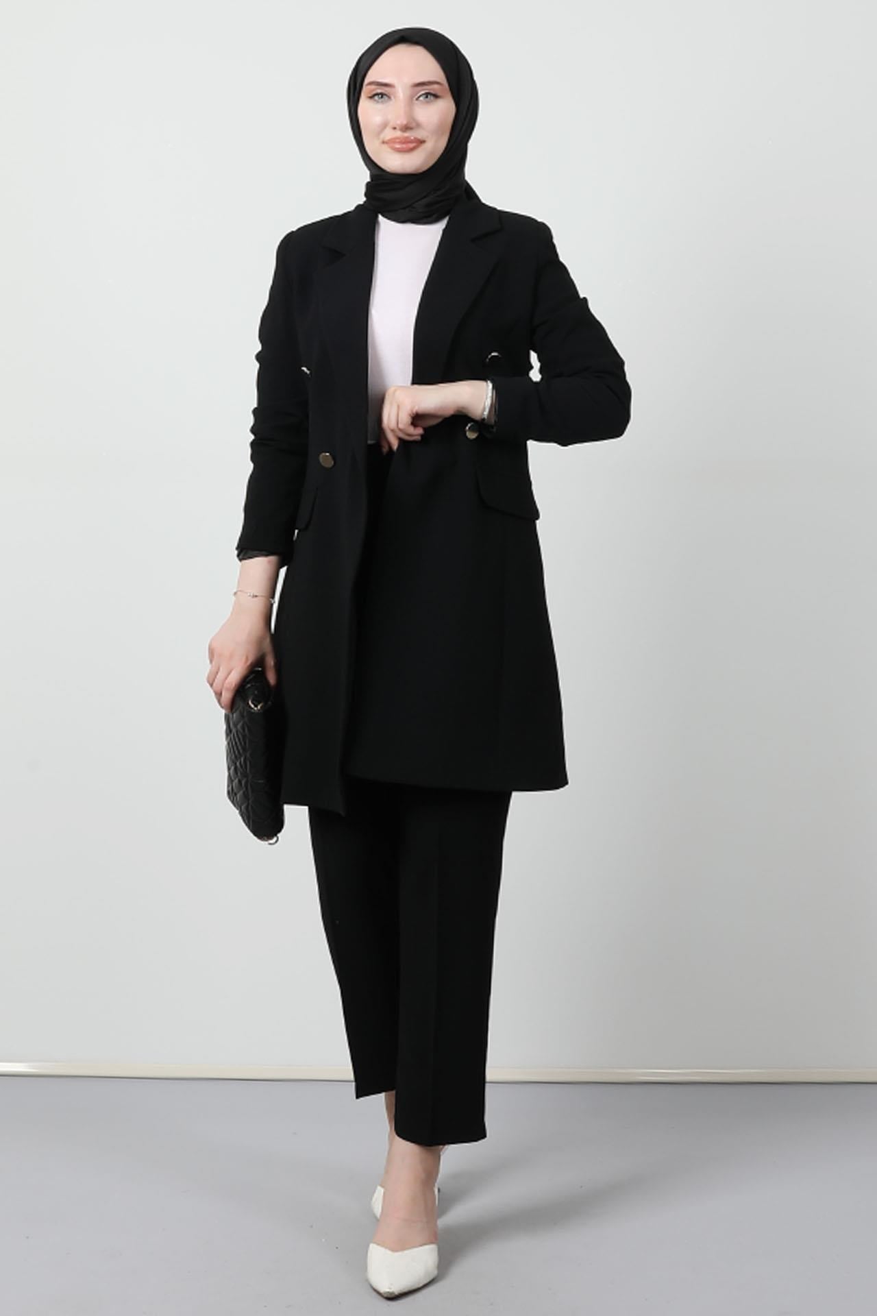 Blazer Ceket Takım Siyah