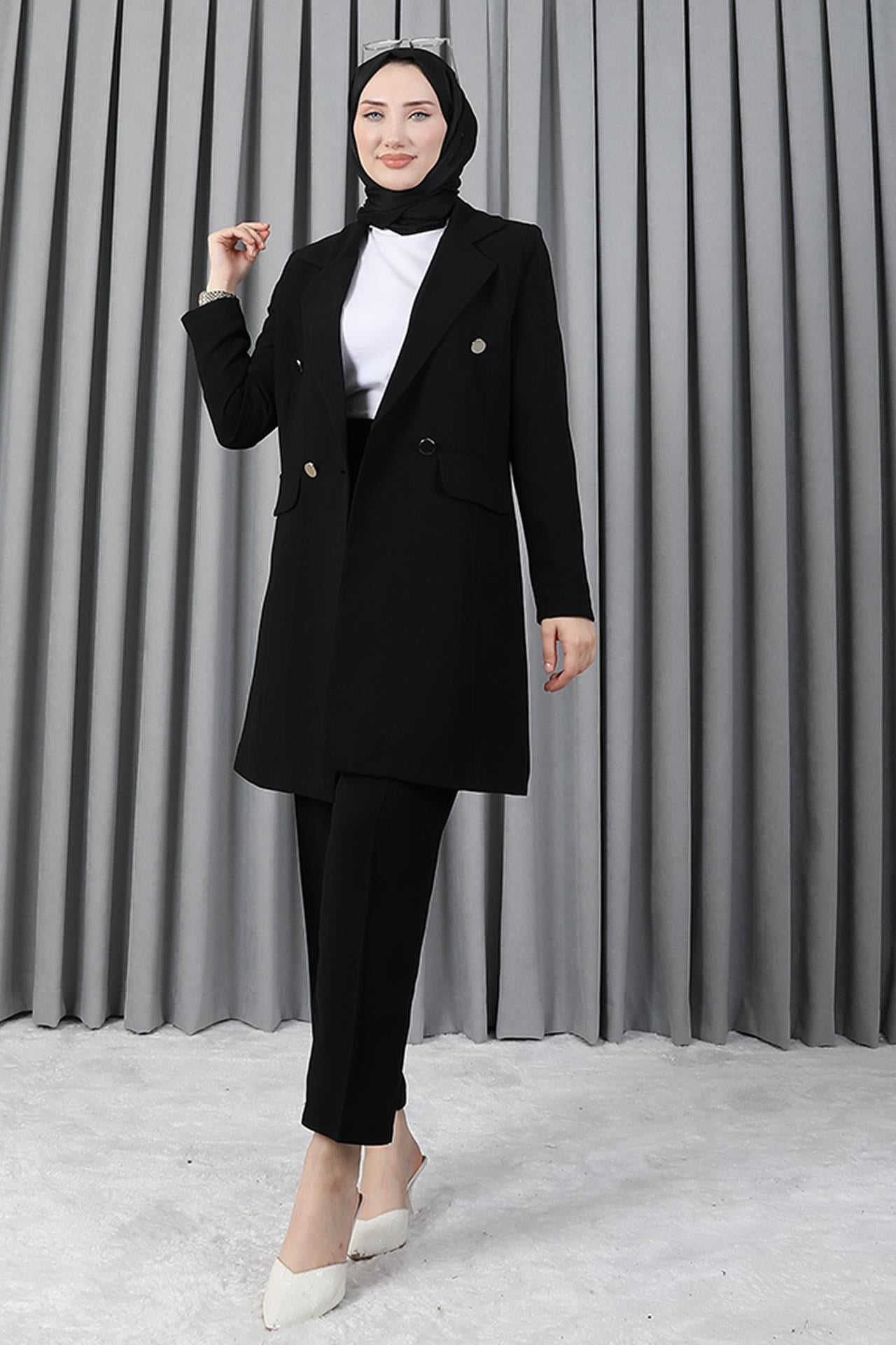 Blazer Ceket Takım Siyah