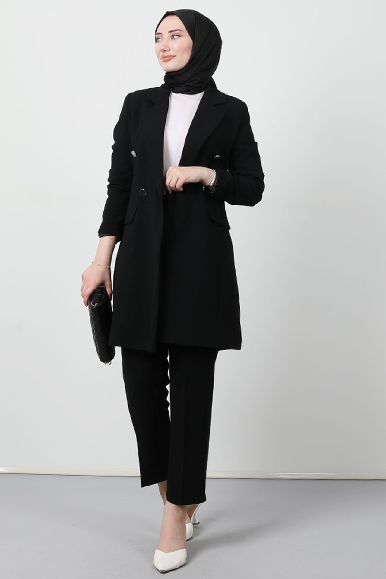 Blazer Ceket Takım Siyah
