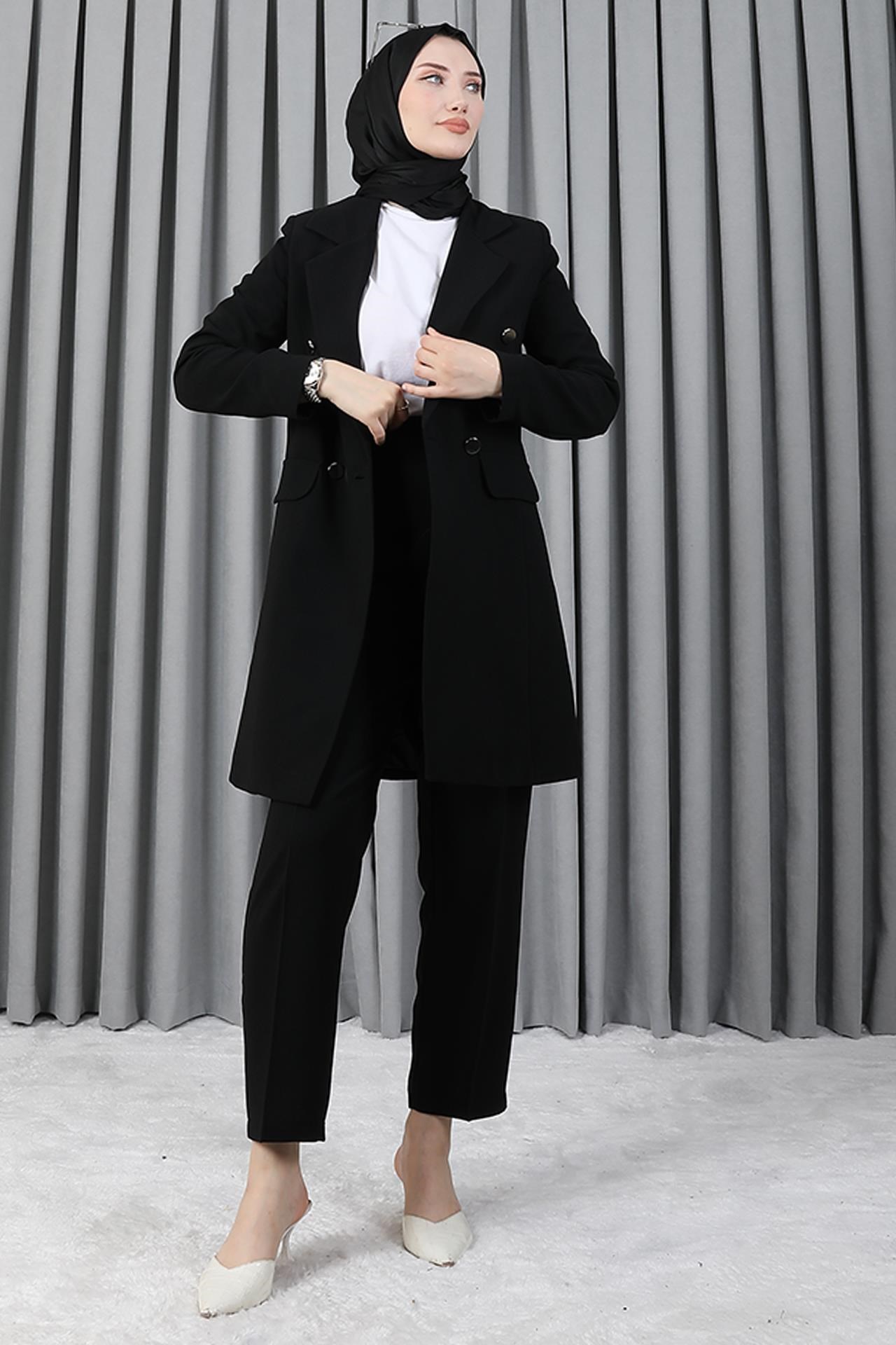 Blazer Ceket Takım Siyah