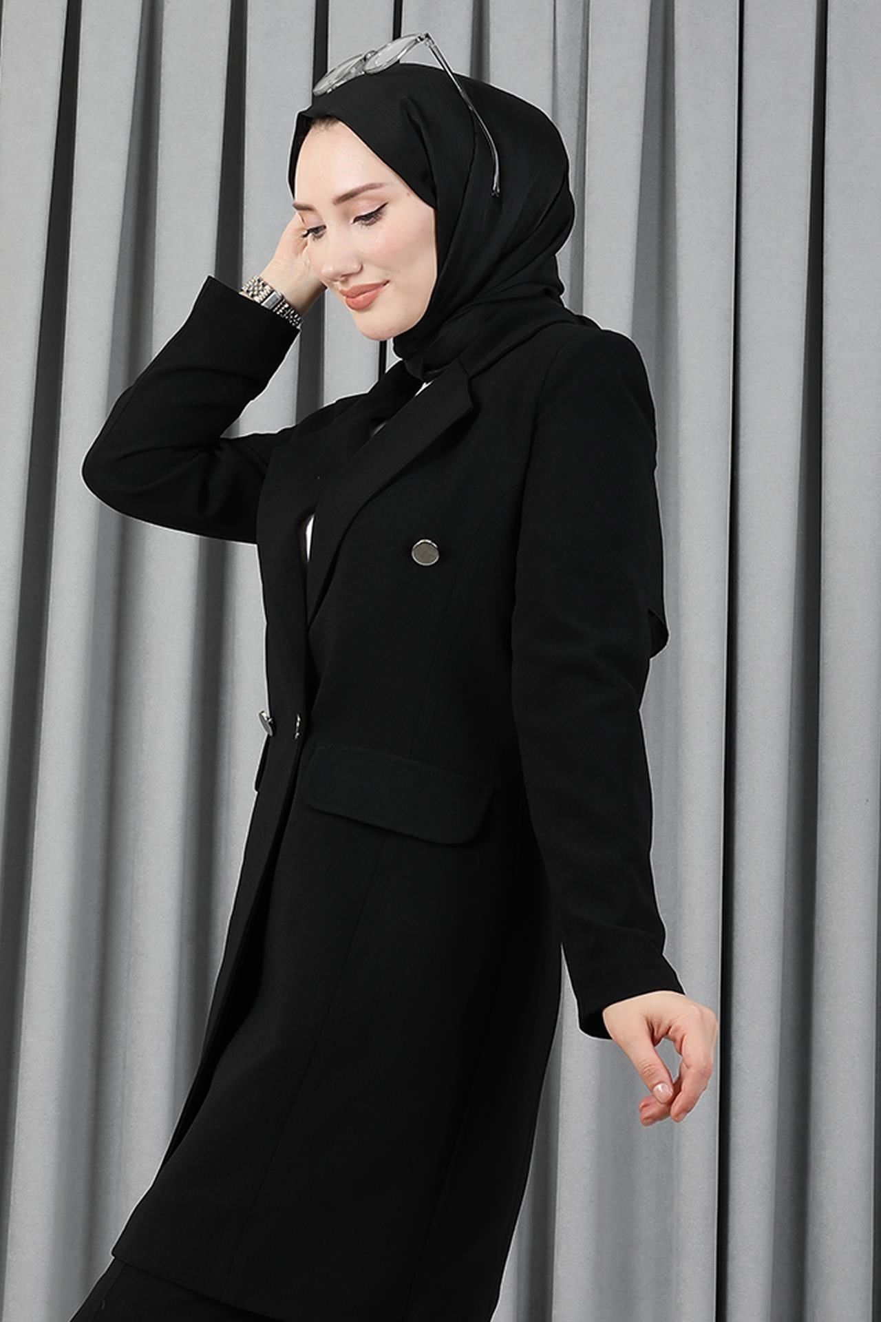 Blazer Ceket Takım Siyah