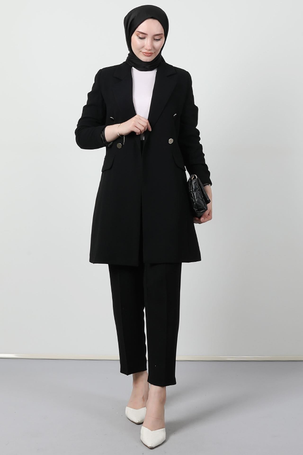 Blazer Ceket Takım Siyah