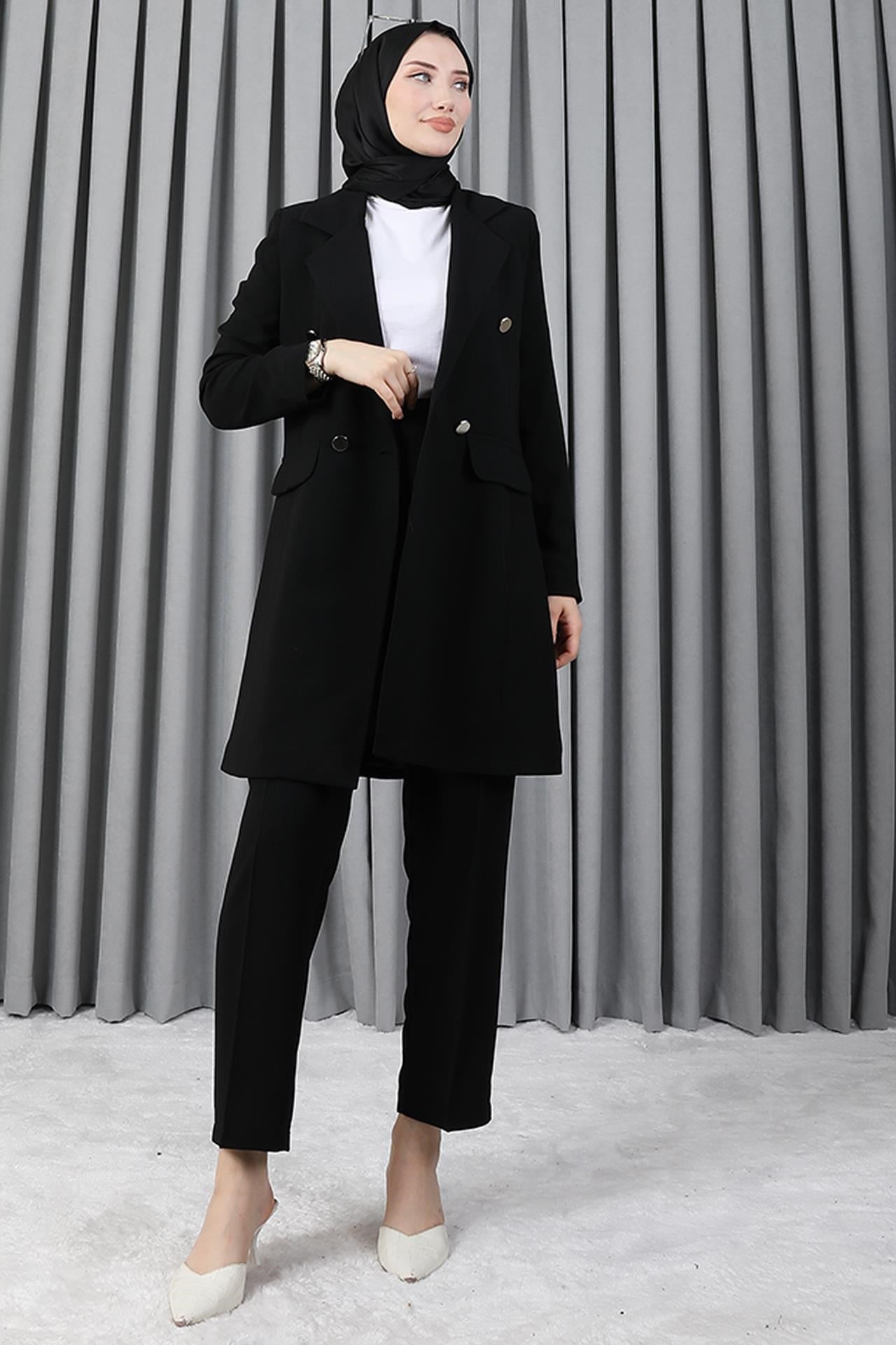 Blazer Ceket Takım Siyah