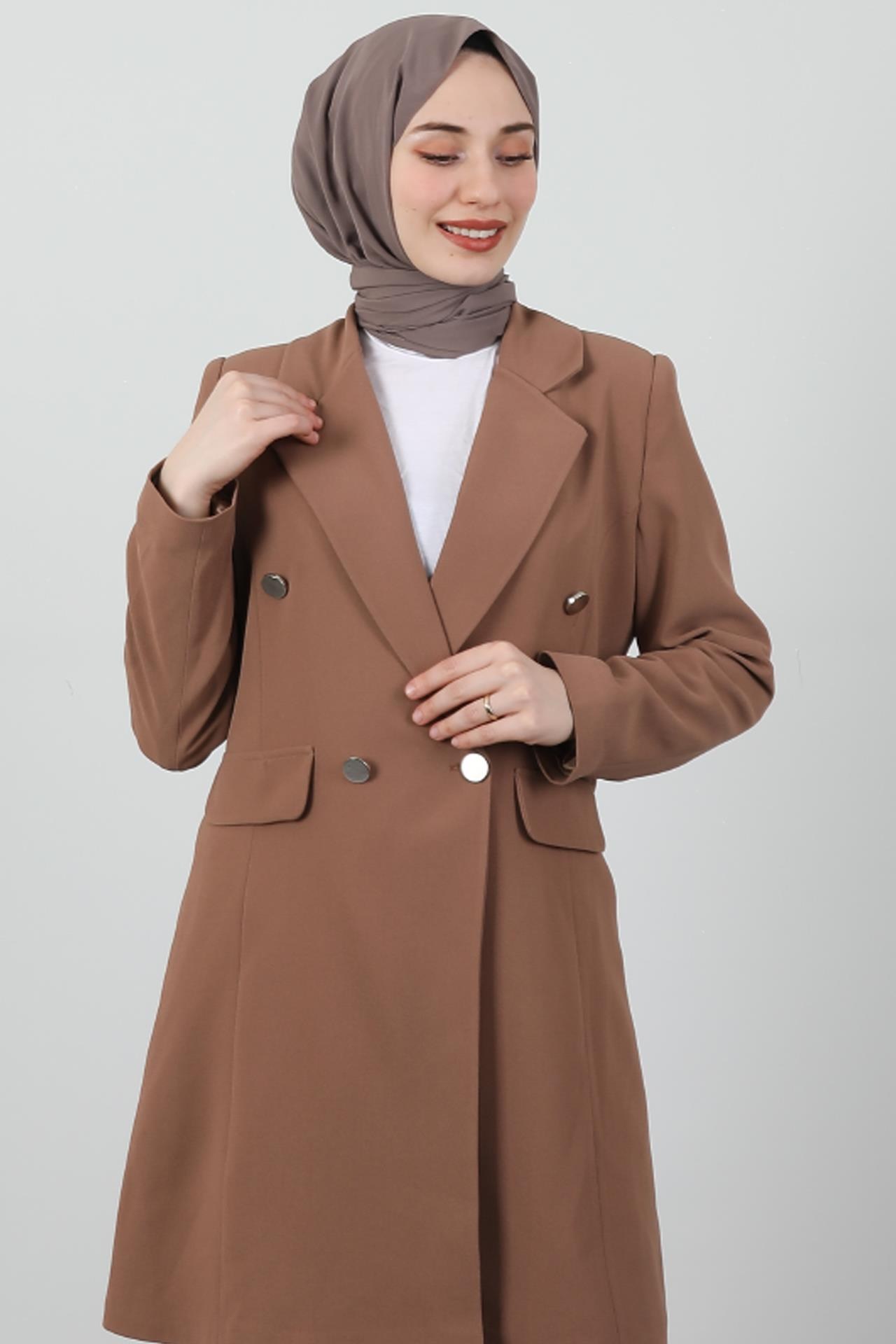 Blazer Ceket Takım Sütlükahve
