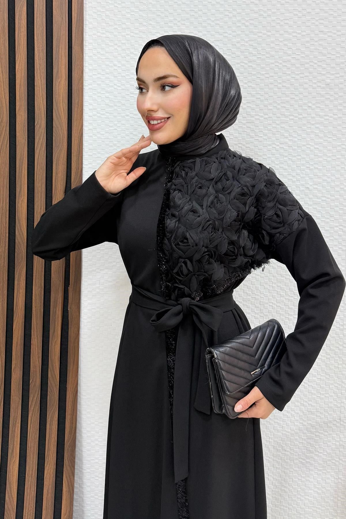 Ceyhan Krep Abiye Siyah