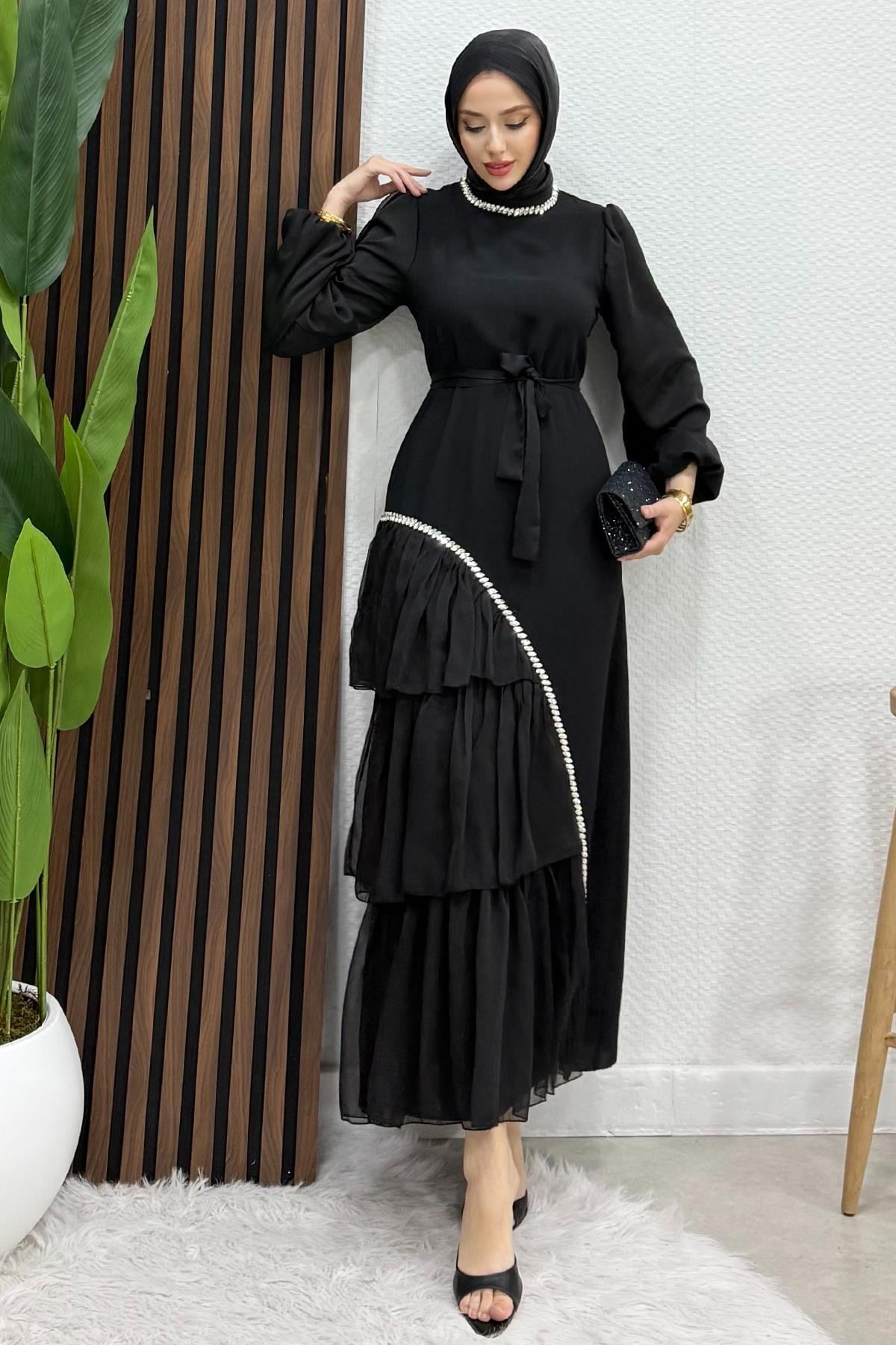 Damla Taş Abiye Siyah