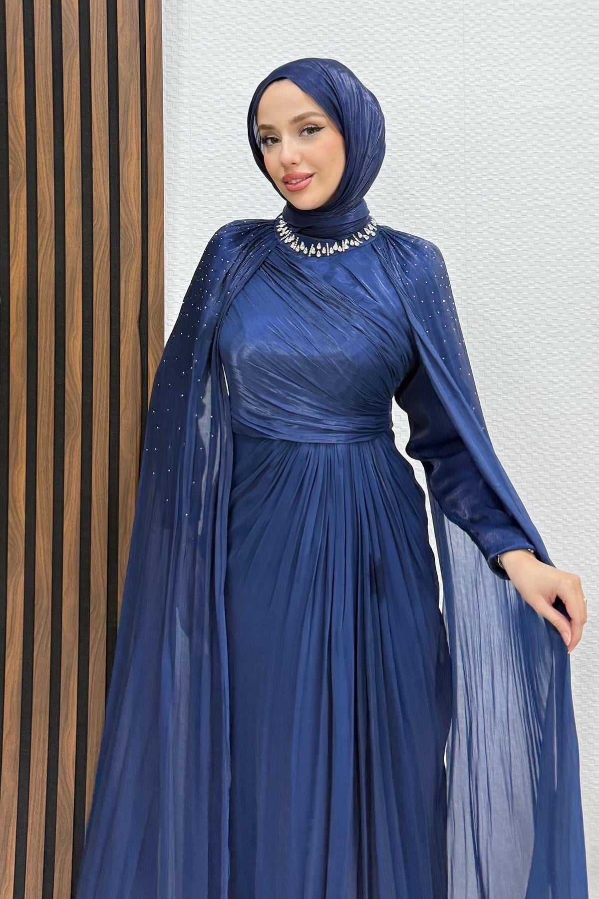 Damla Yaka Abiye Lacivert