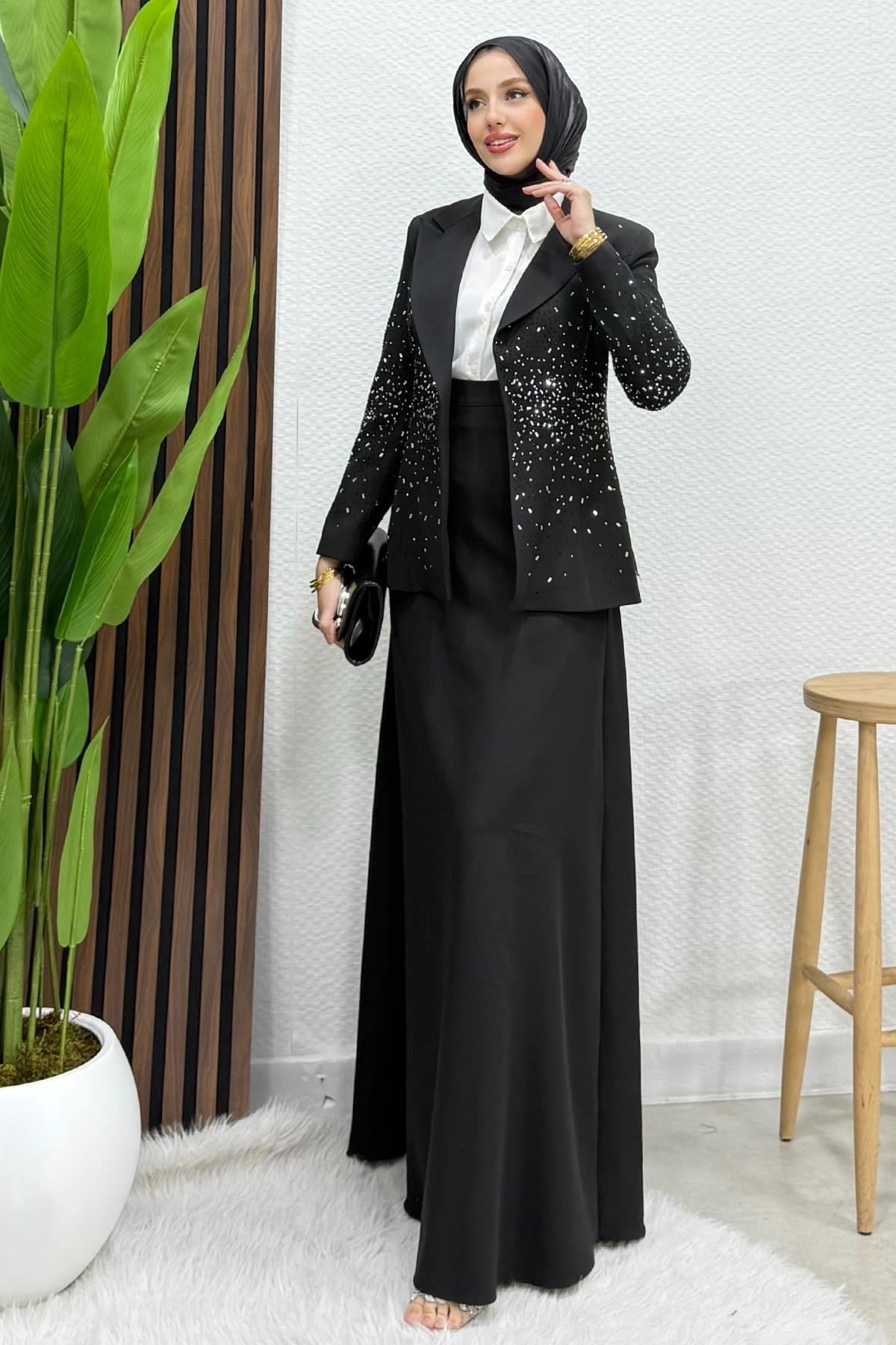 Dorea Ceketli Takım Siyah