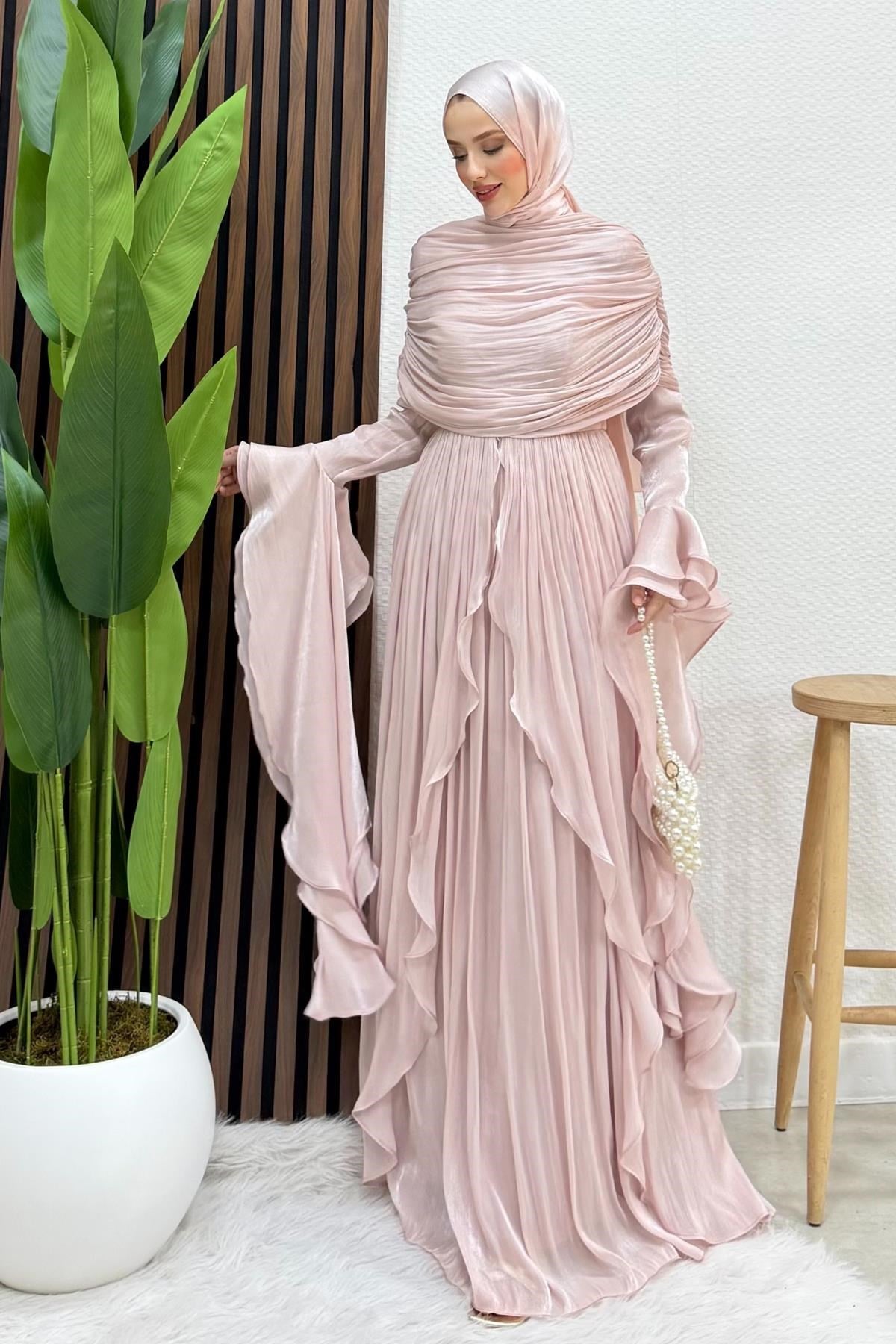 Ebru Yoryo Abiye Soft Pembe