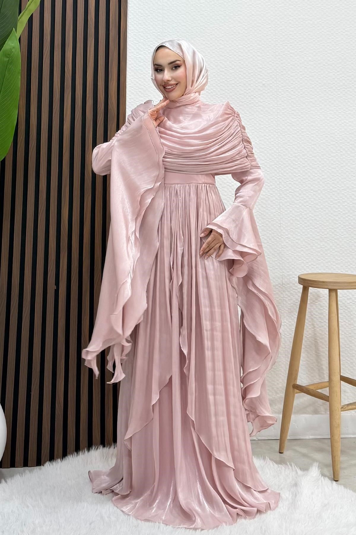Ebru Yoryo Abiye Soft Pembe