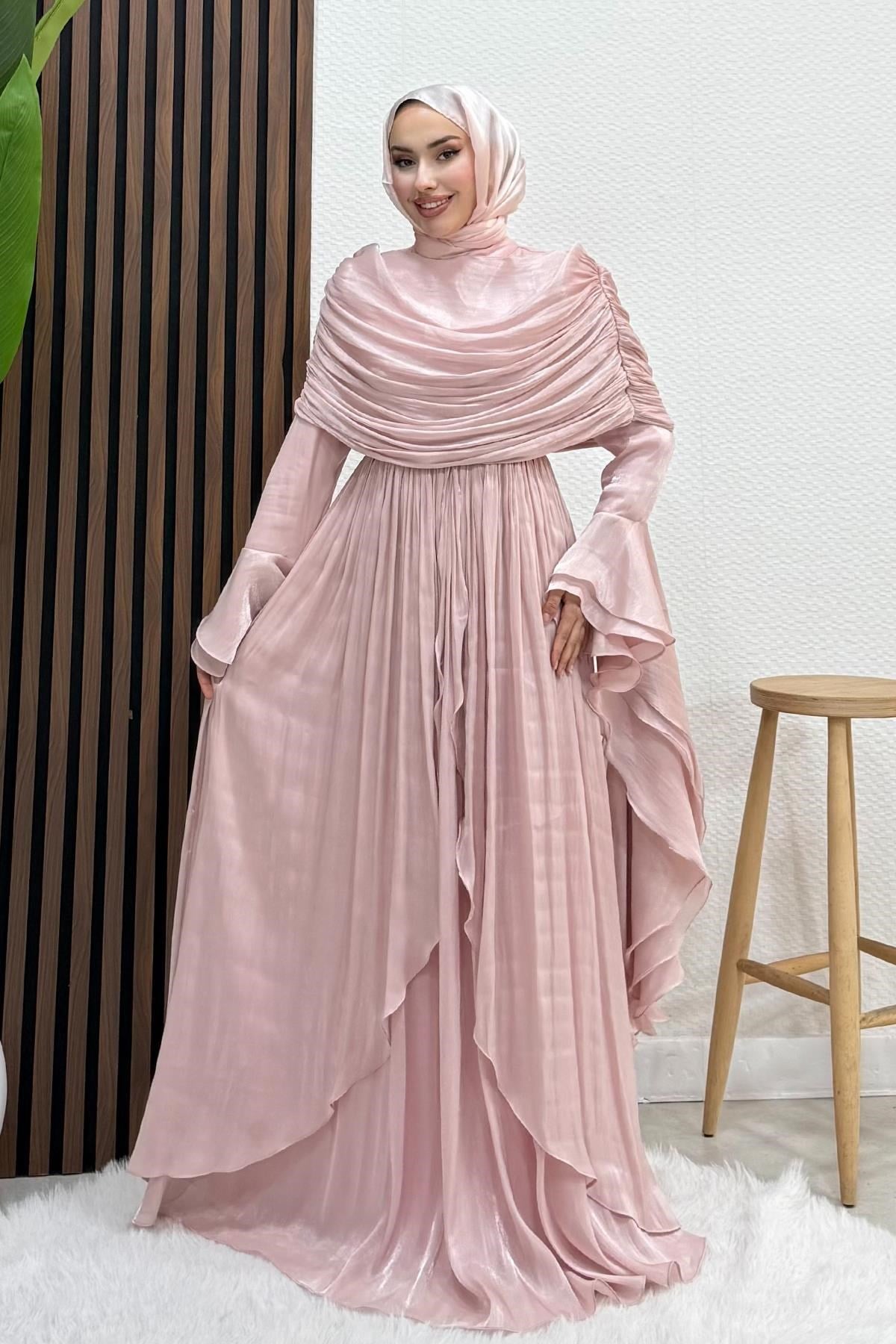 Ebru Yoryo Abiye Soft Pembe