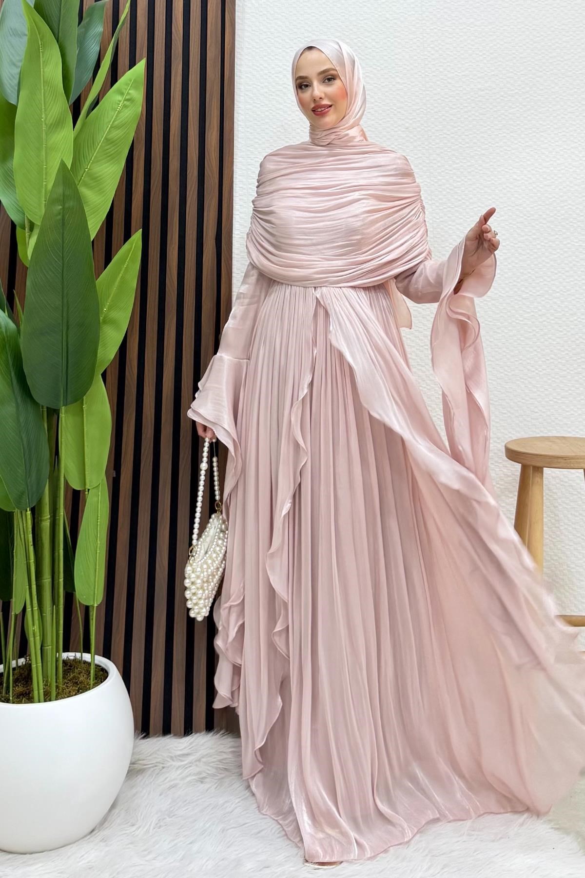 Ebru Yoryo Abiye Soft Pembe