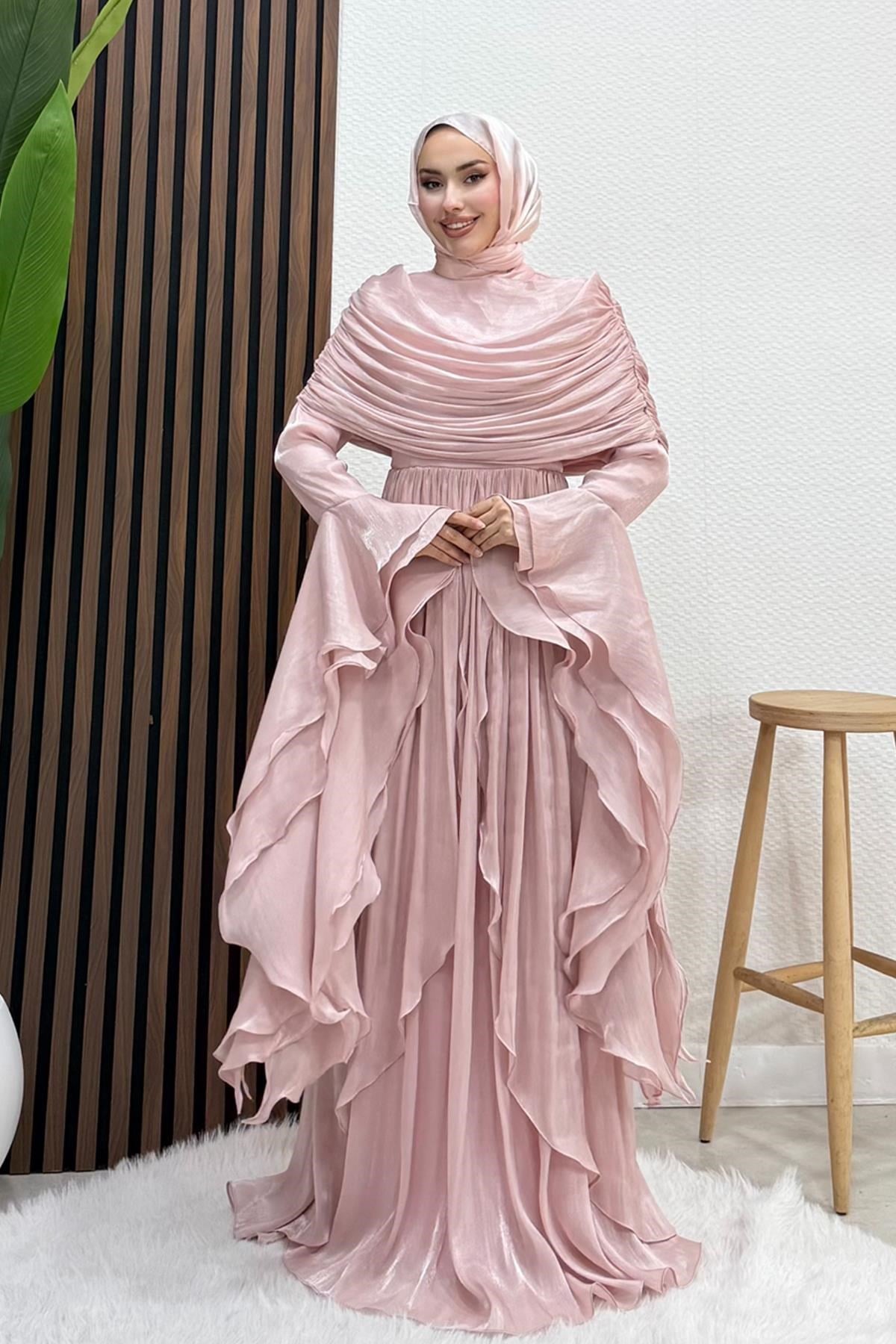 Ebru Yoryo Abiye Soft Pembe