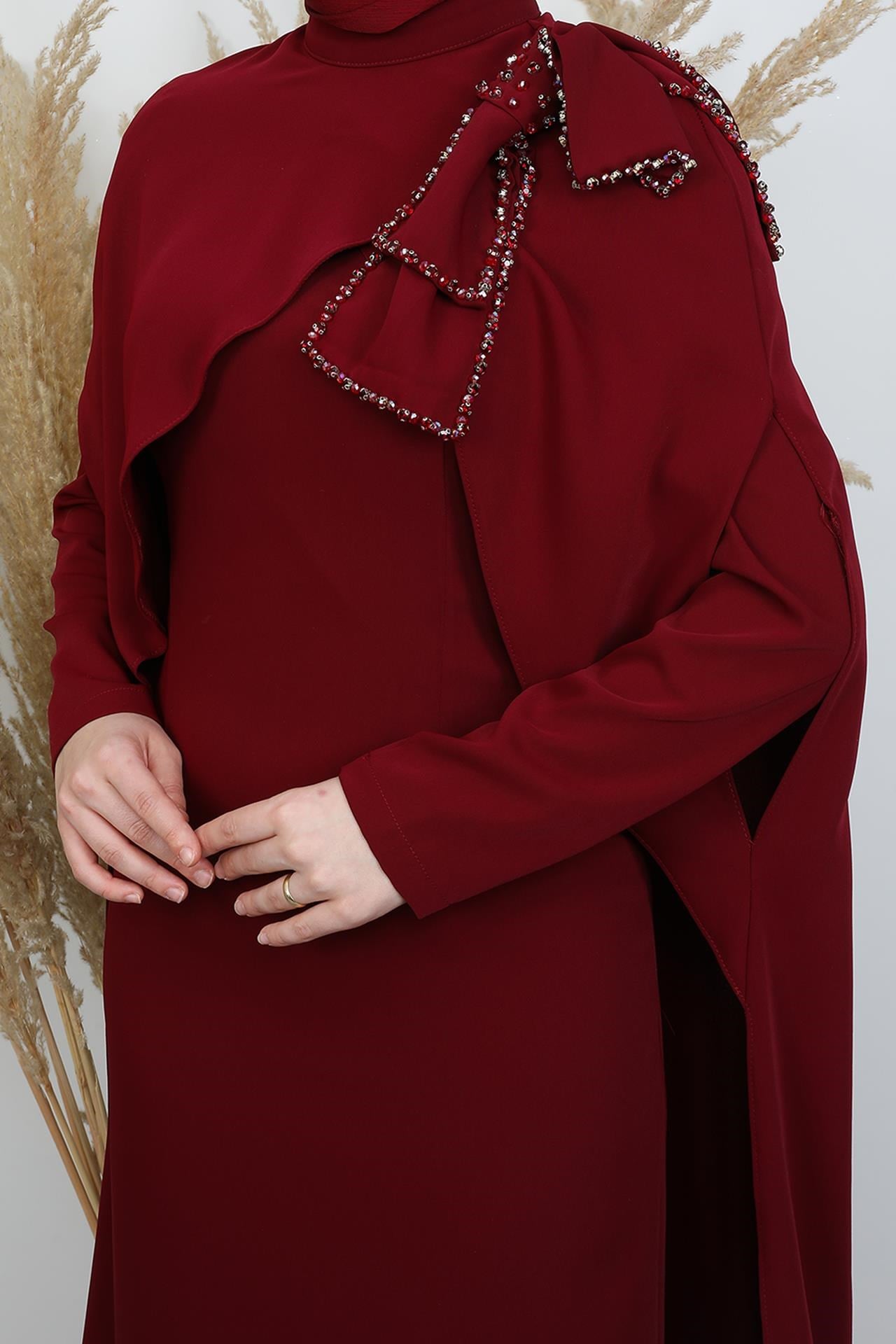 Elin Krep Abiye Bordo