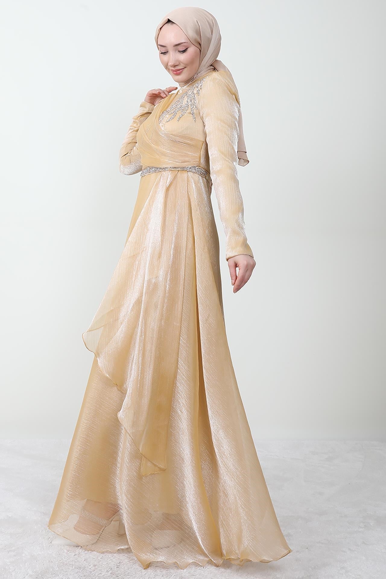 Eliza Tesettür Abiye Gold