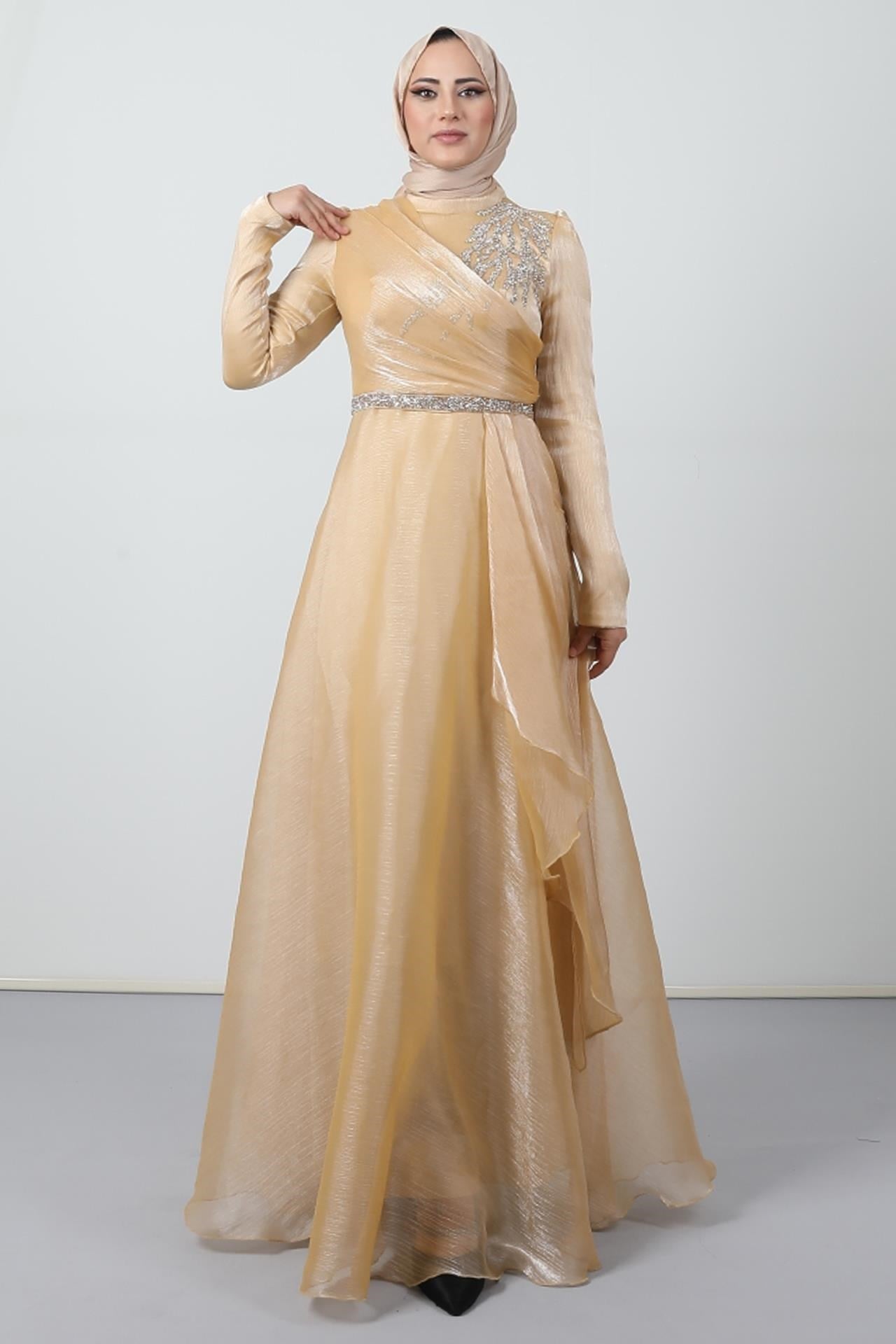 Eliza Tesettür Abiye Gold