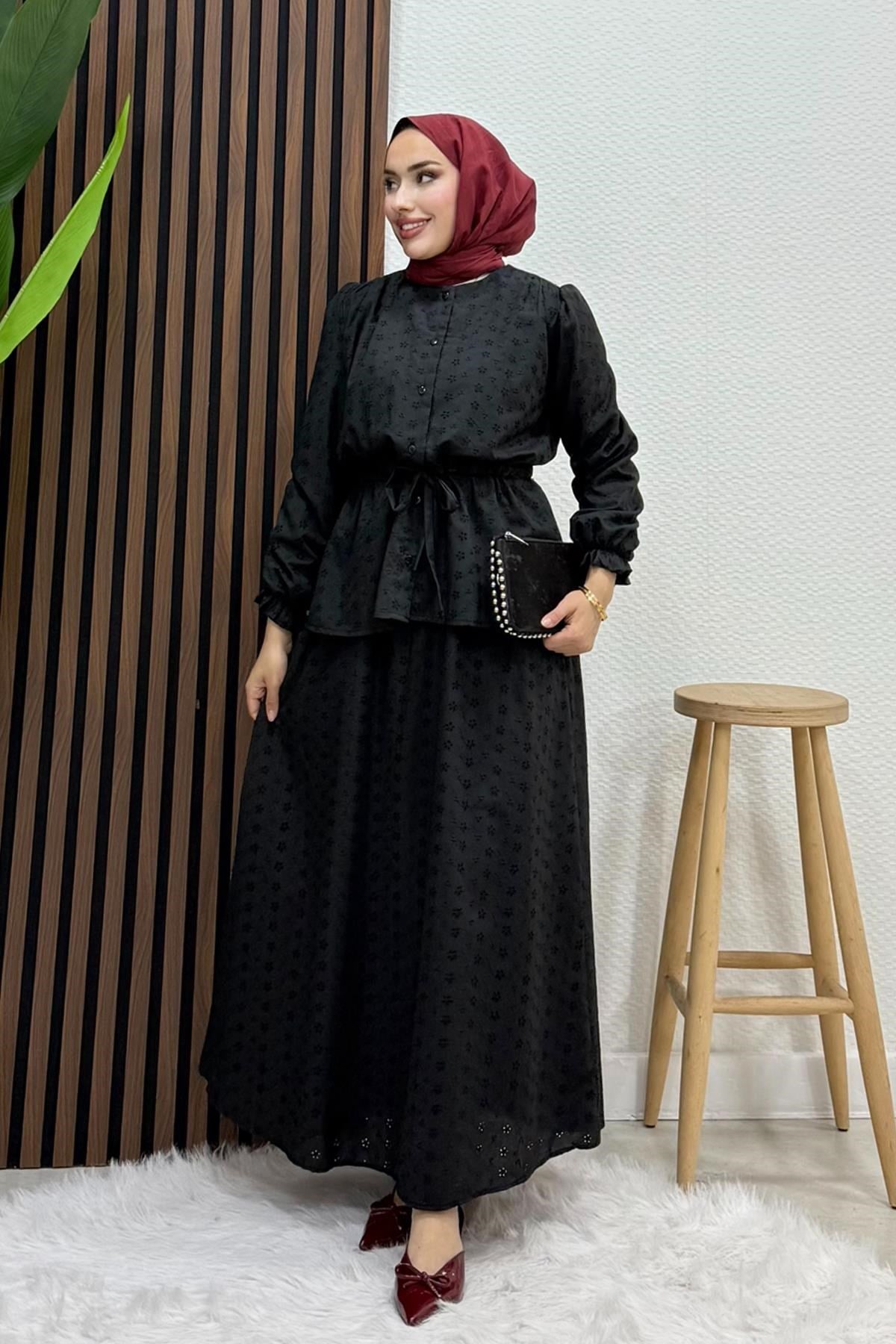 Elya Etekli Takım Siyah