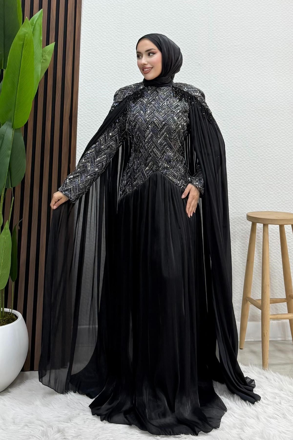 Esmehan İşleme Abiye Siyah