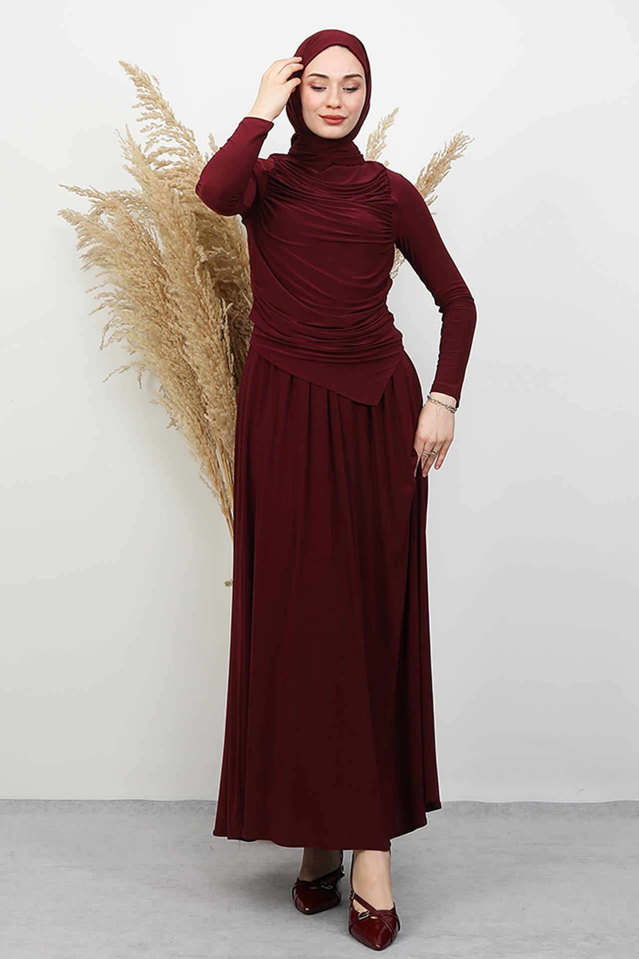 Fiona Sandy Takım Bordo