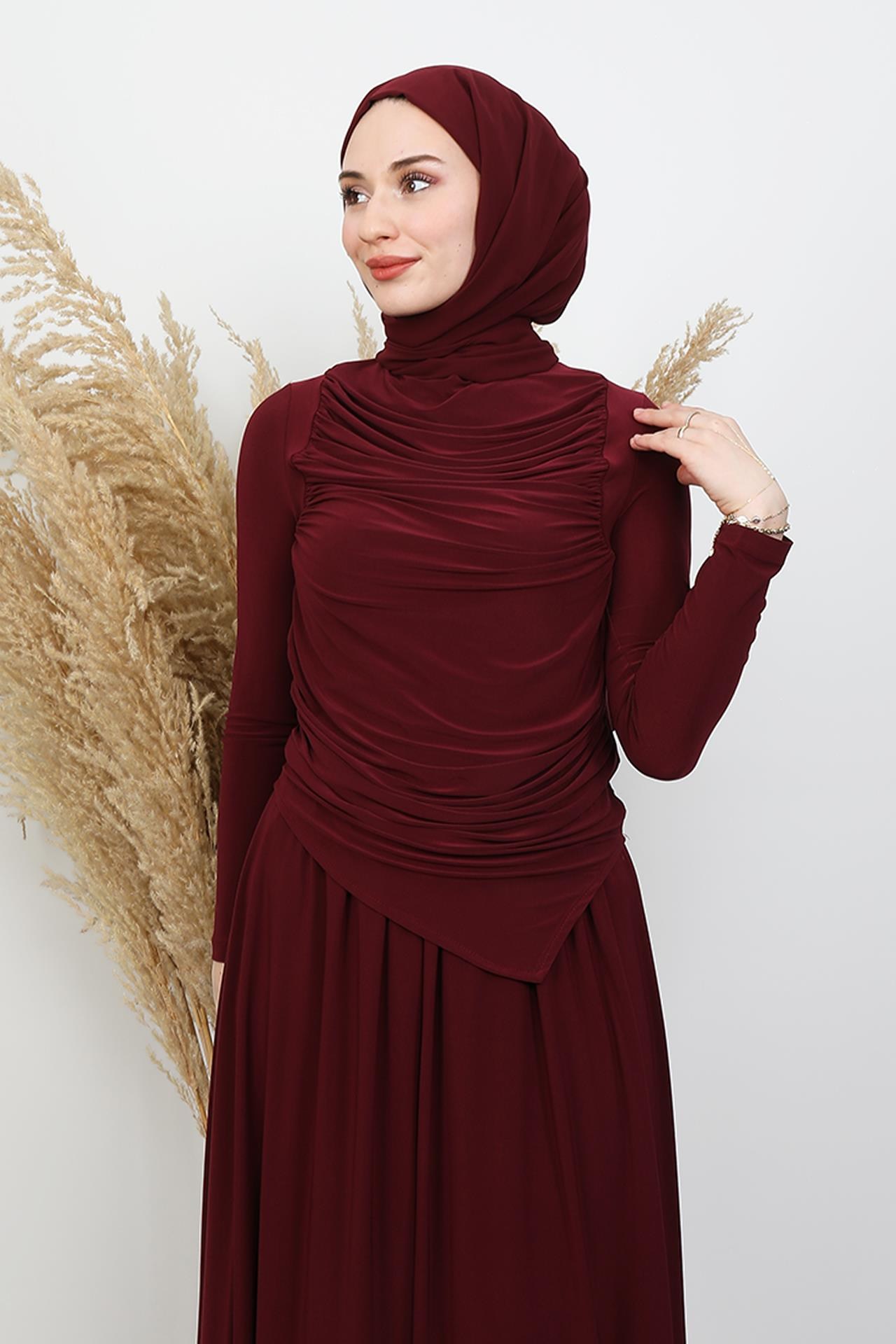Fiona Sandy Takım Bordo