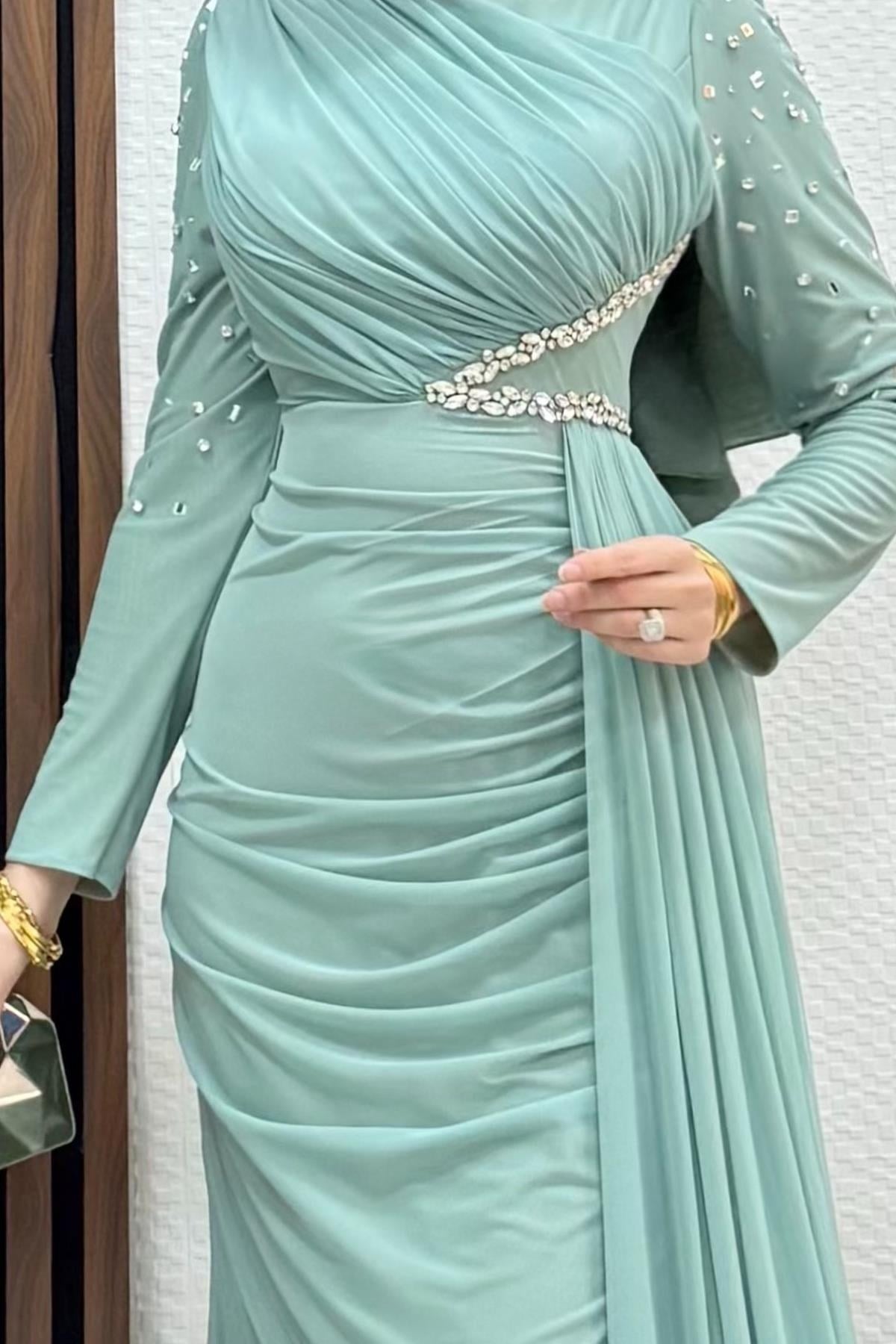 Gülşen Tesettür Abiye Mint