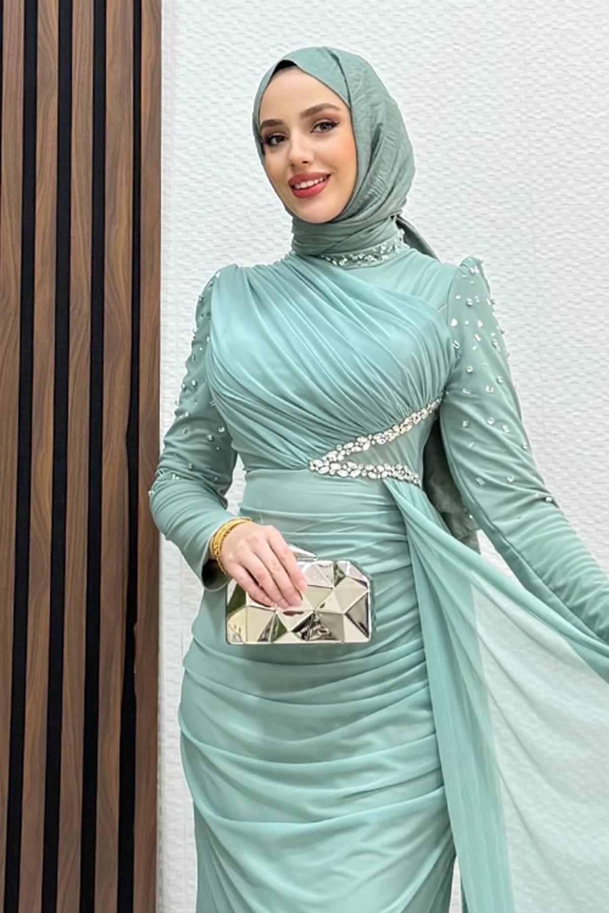 Gülşen Tesettür Abiye Mint