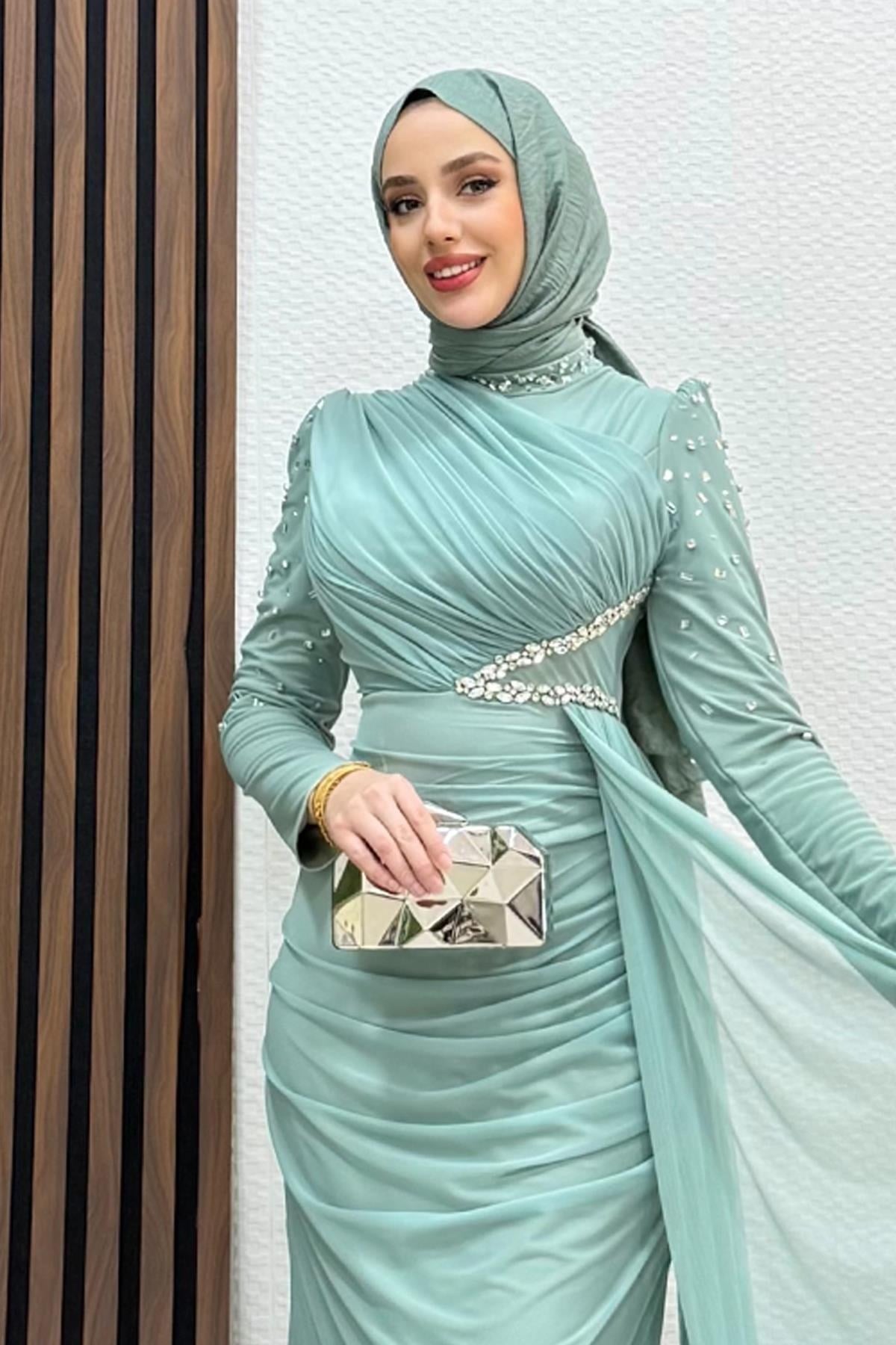 Gülşen Tesettür Abiye Mint