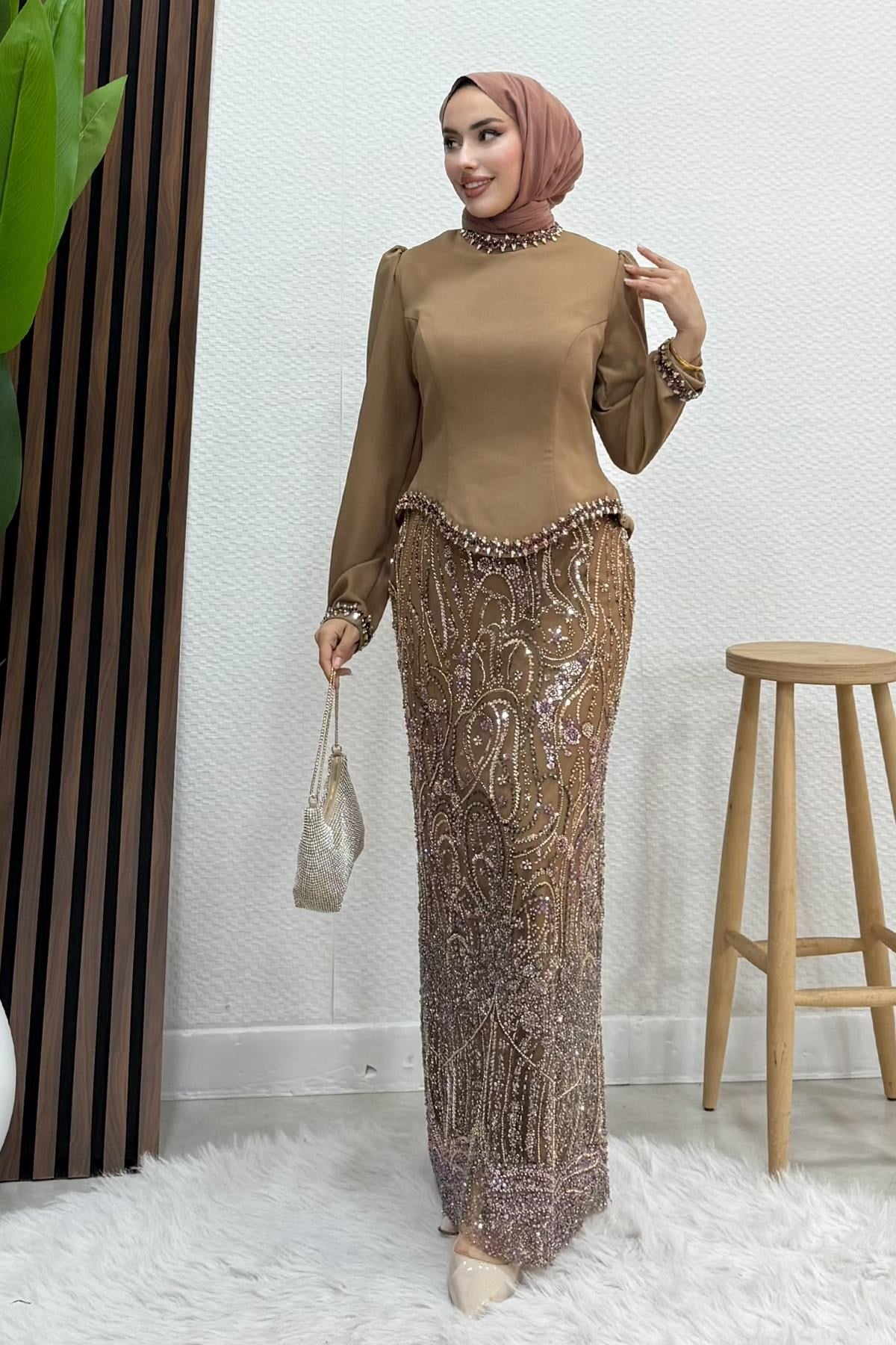 Hatun İşleme Abiye Sütlükahve