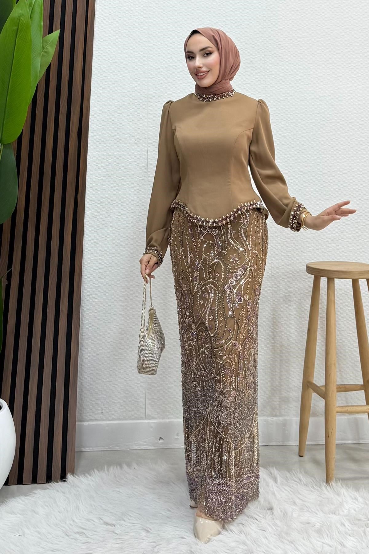 Hatun İşleme Abiye Sütlükahve