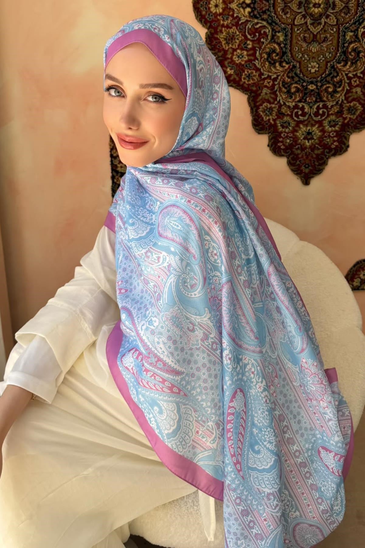 Henna Şal Bebe Mavi