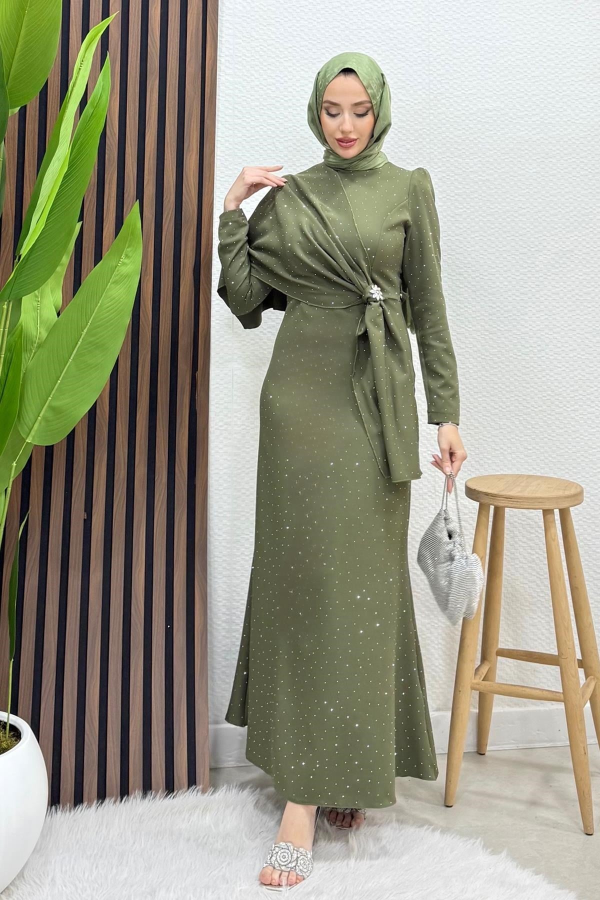 Hery Taşlı Abiye Haki