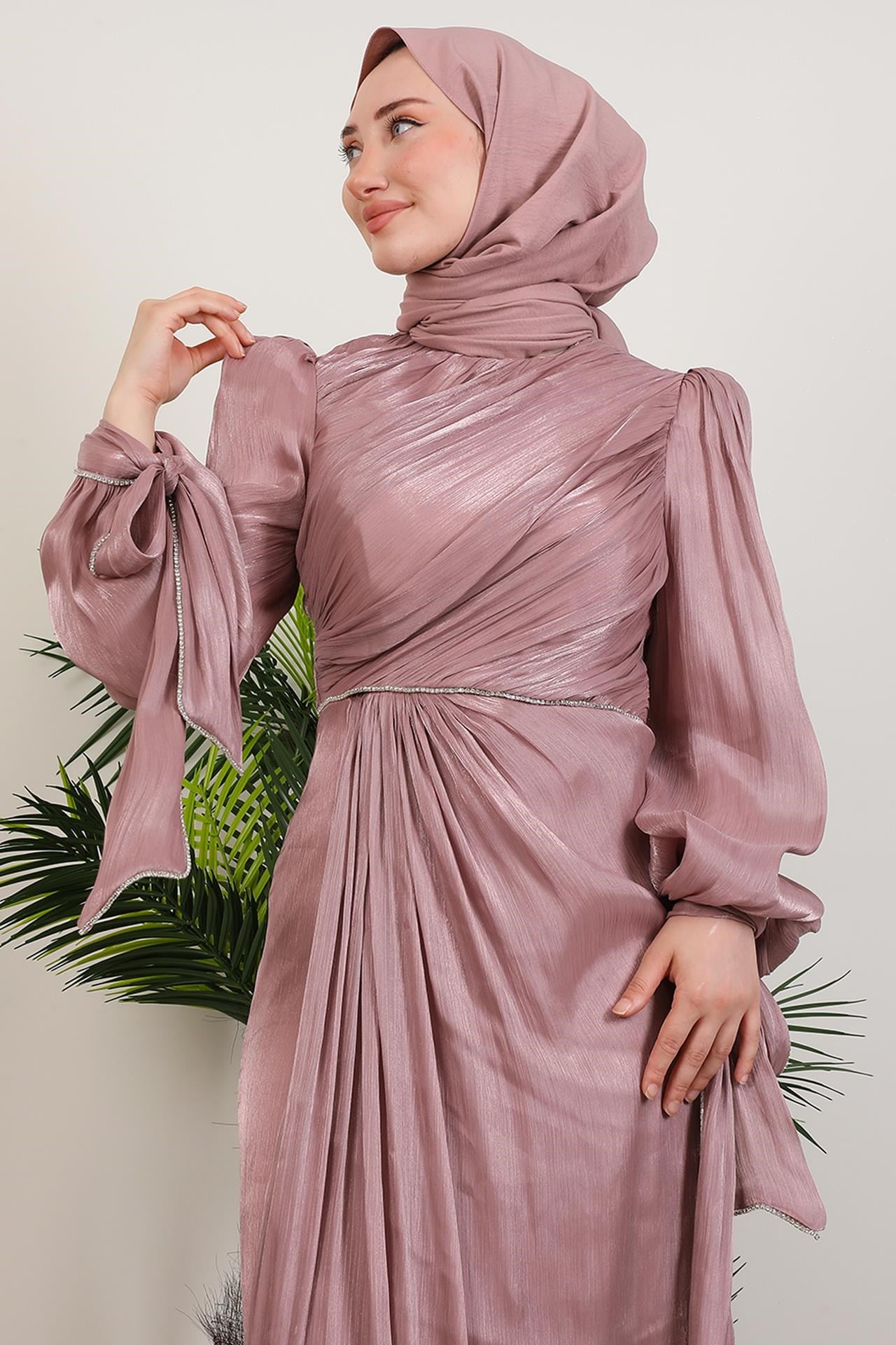 İdil Tesettür Abiye Soft Lila