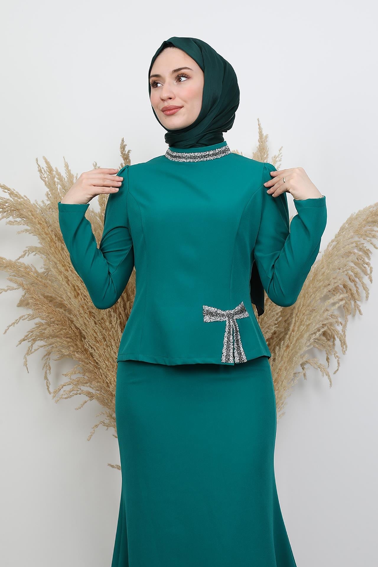 Jessica Taşlı Takım Yeşil
