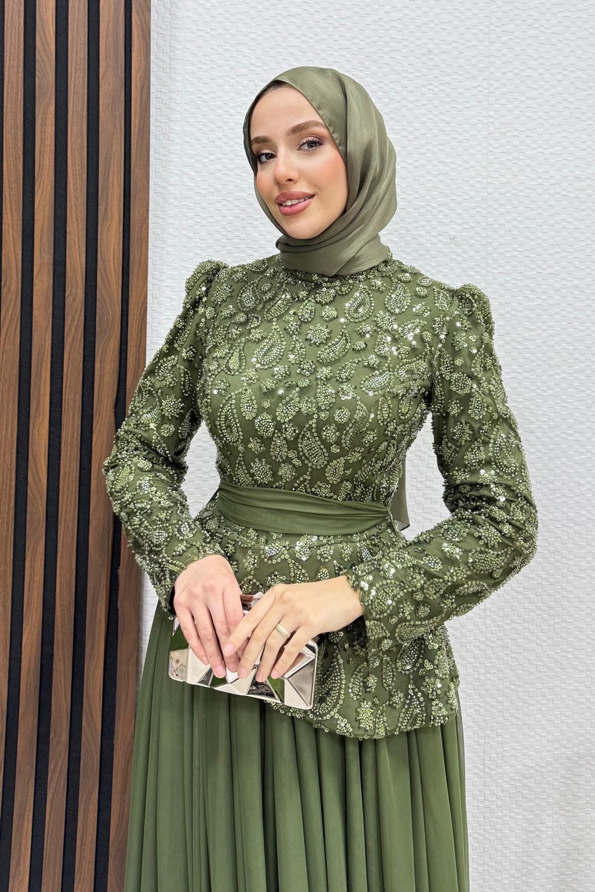 Juna Gül Detay Abiye Haki