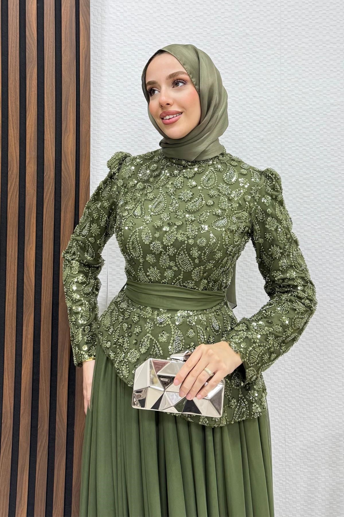 Juna Gül Detay Abiye Haki