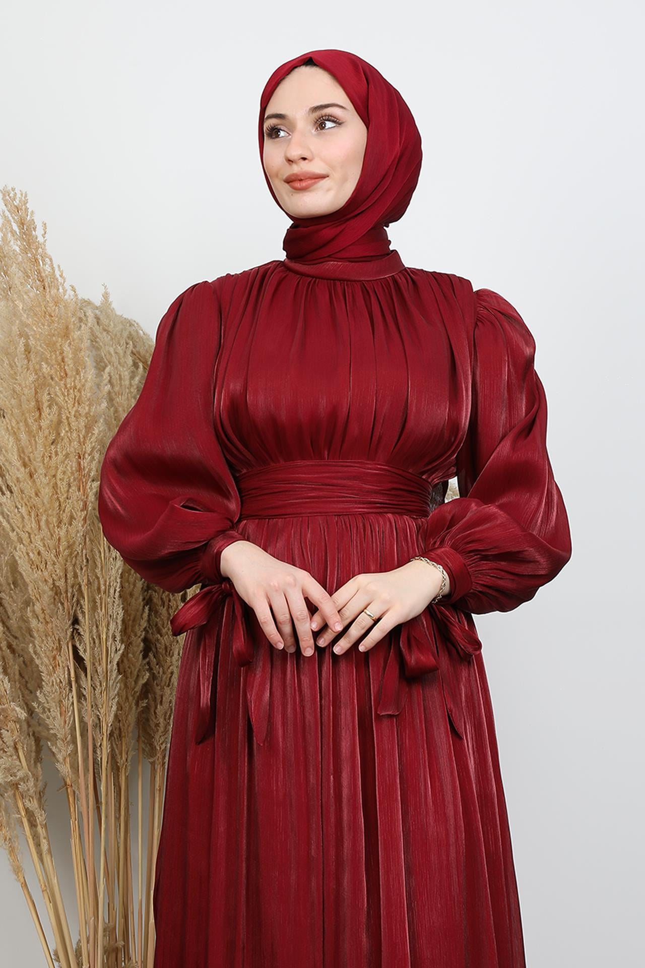 Karmen Yoryo Elbise Bordo