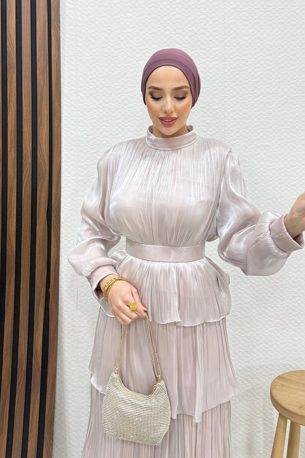 Kayla Takım Abiye Pudra