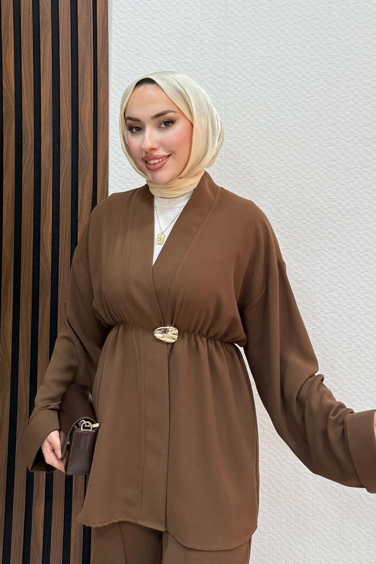 Kimono Model Takım Kahve