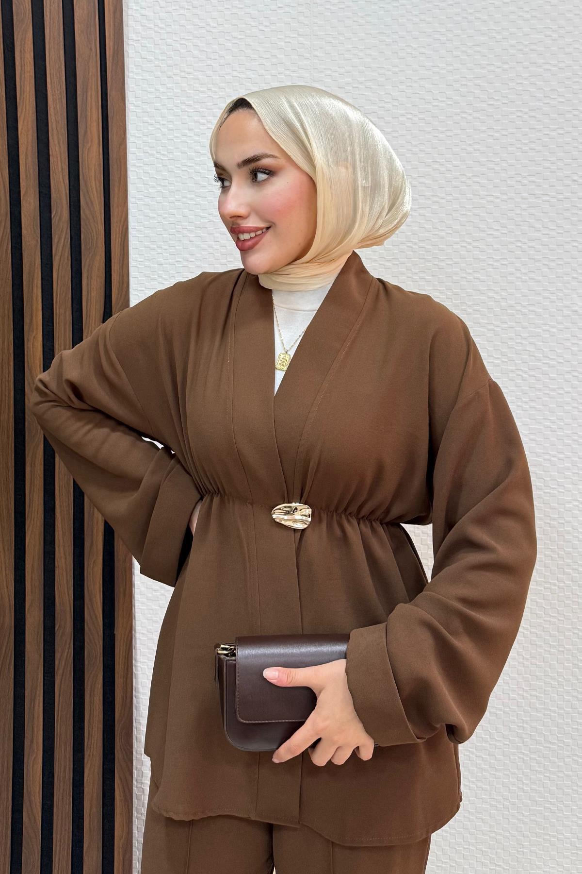 Kimono Model Takım Kahve