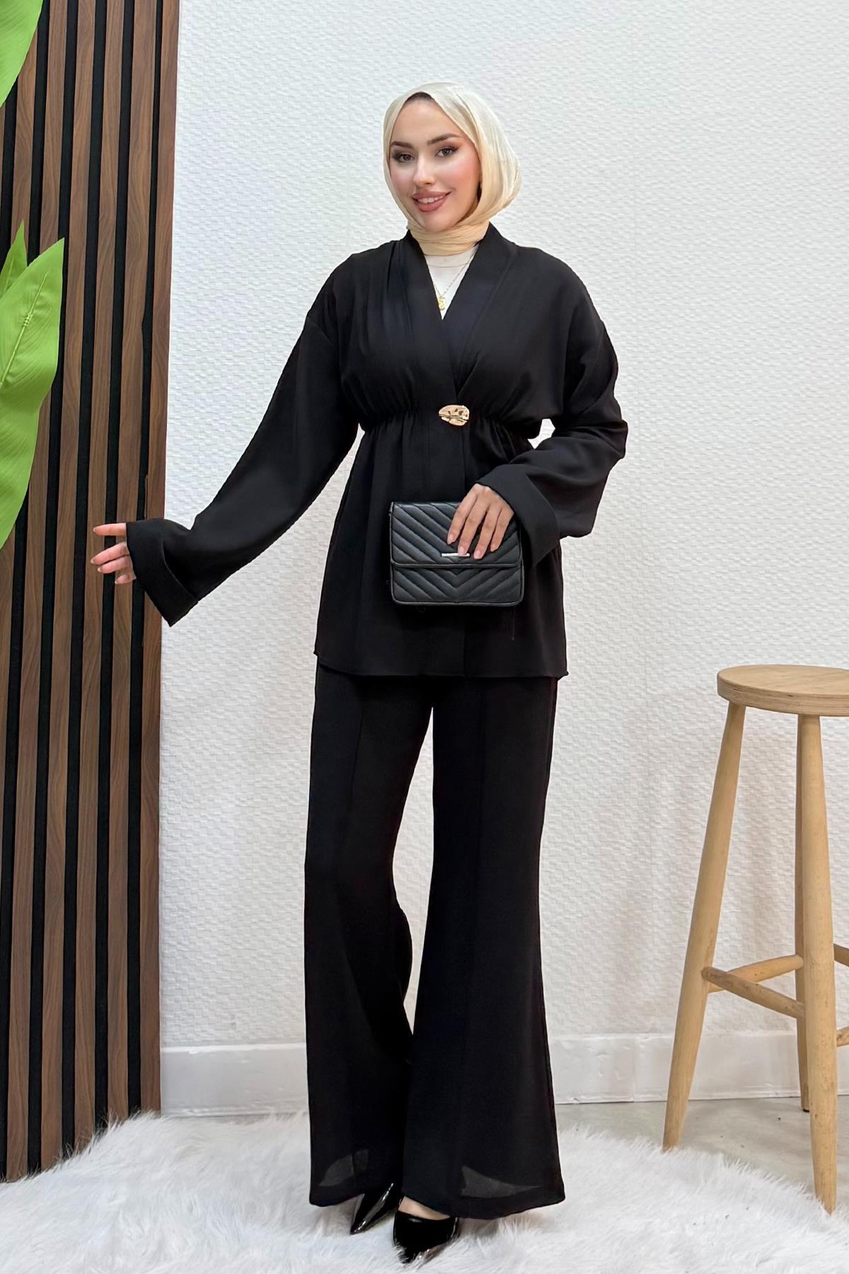 Kimono Model Takım Siyah