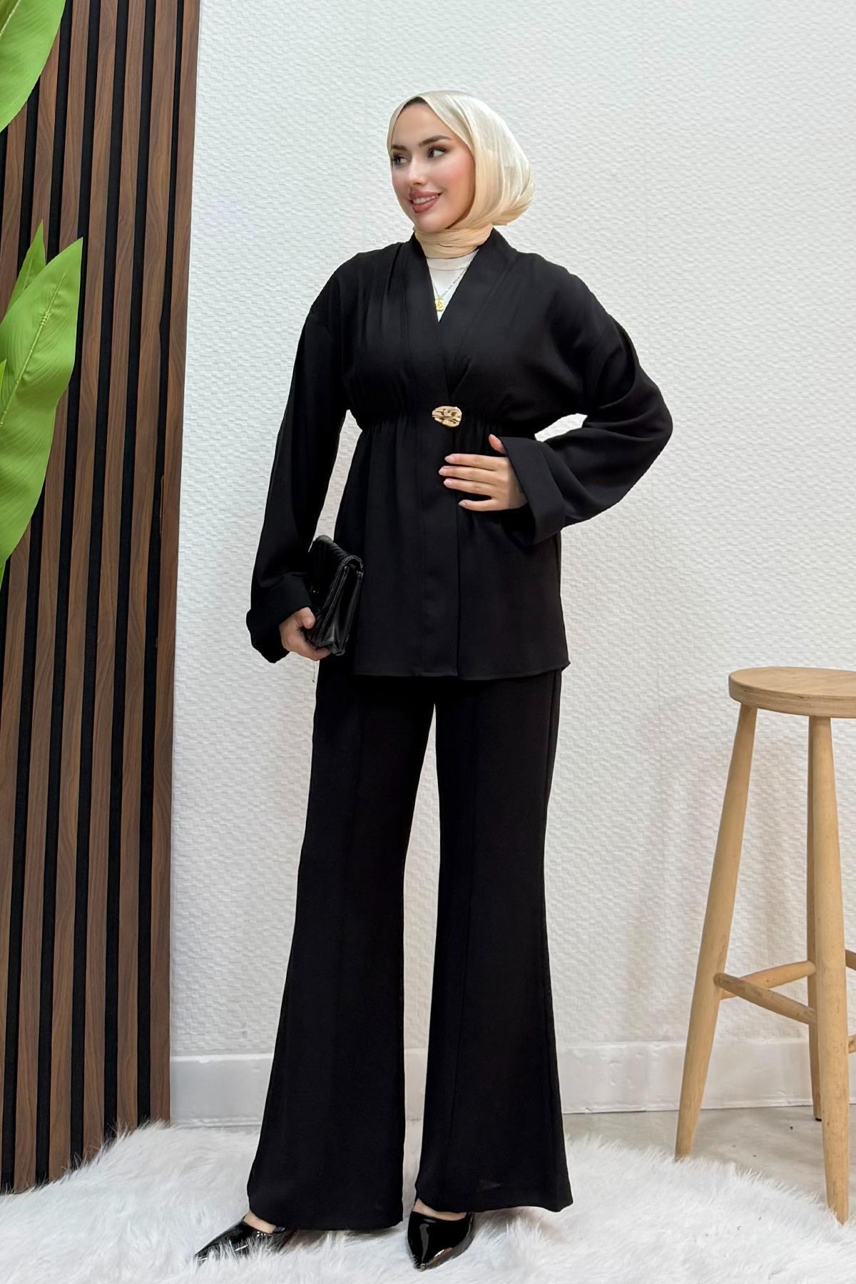 Kimono Model Takım Siyah