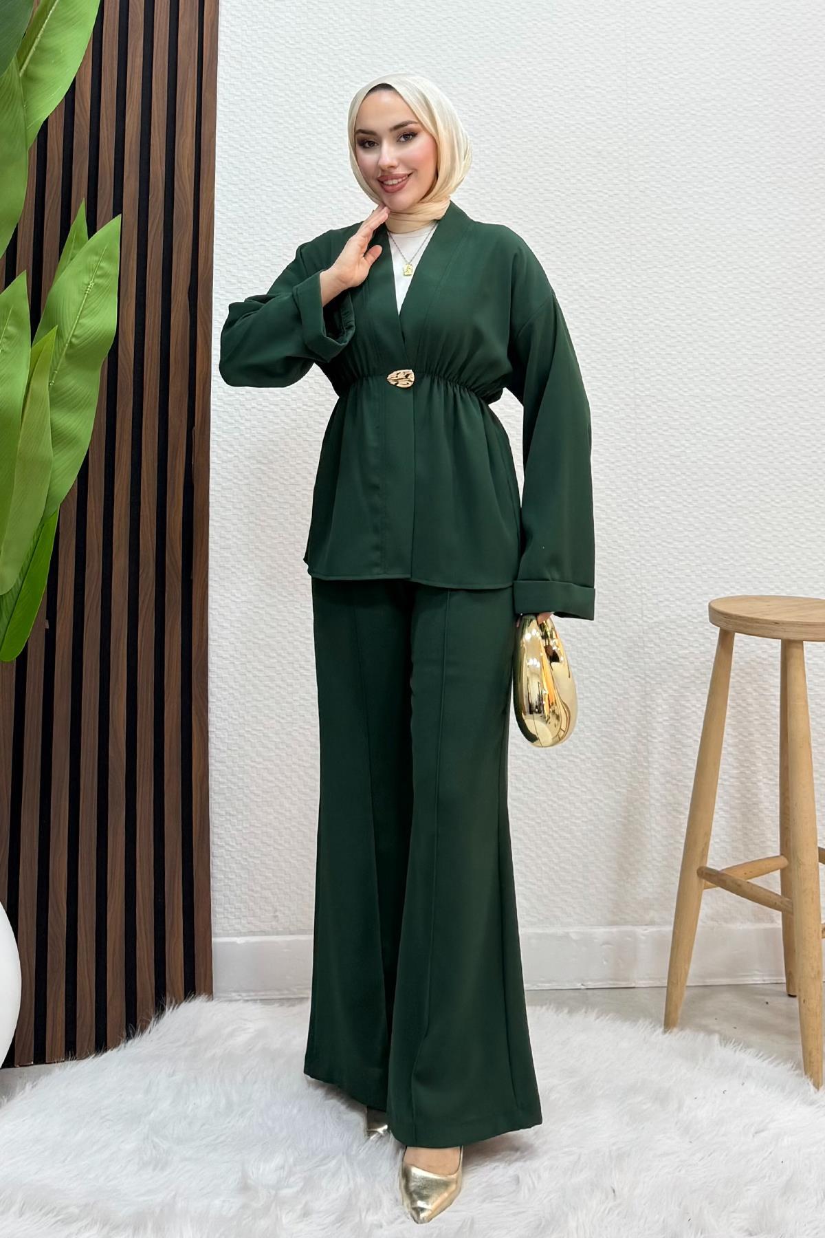 Kimono Model Takım Zümrüt