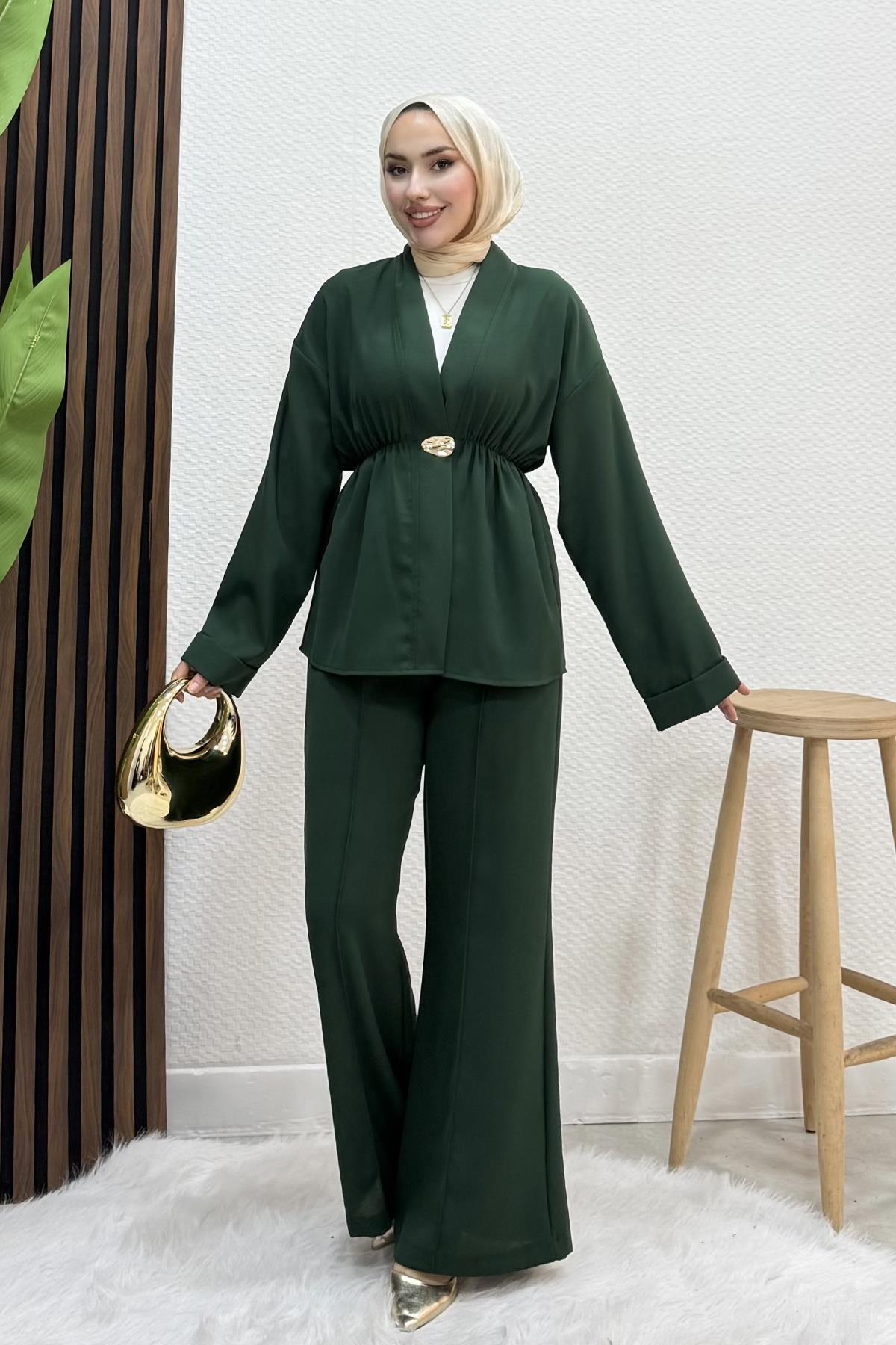Kimono Model Takım Zümrüt