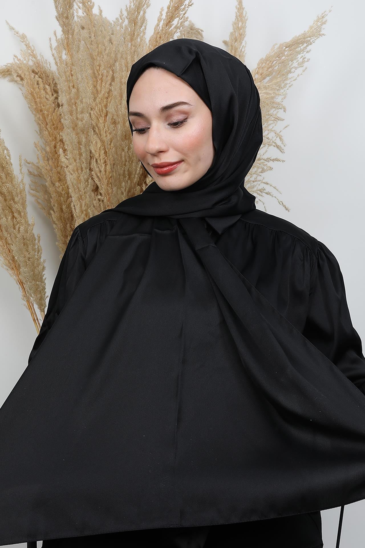 Kristal İpek Şal Siyah