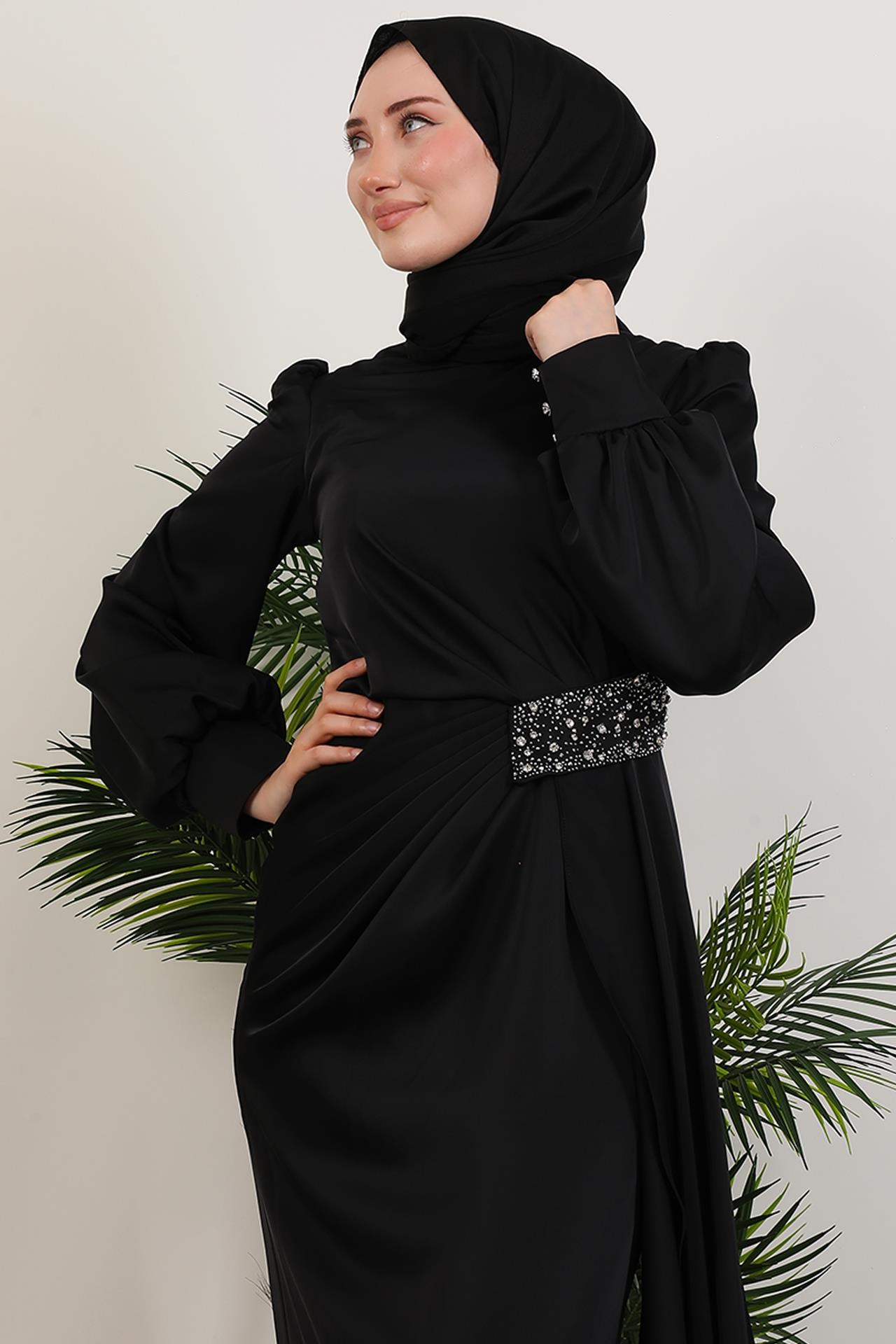 Kuğu Abiye Siyah