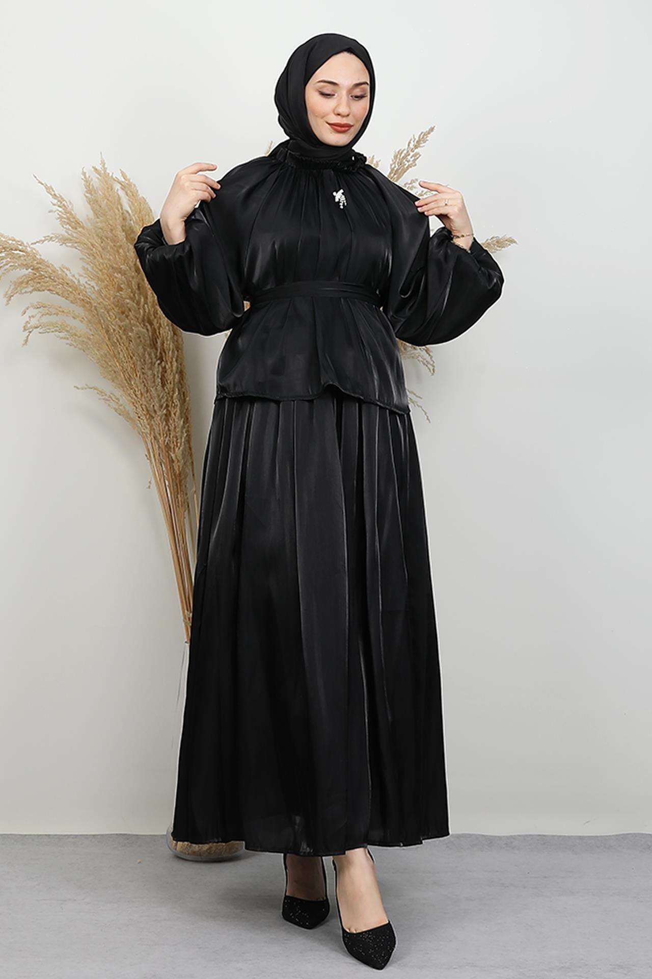 Layla Broş Takım Siyah